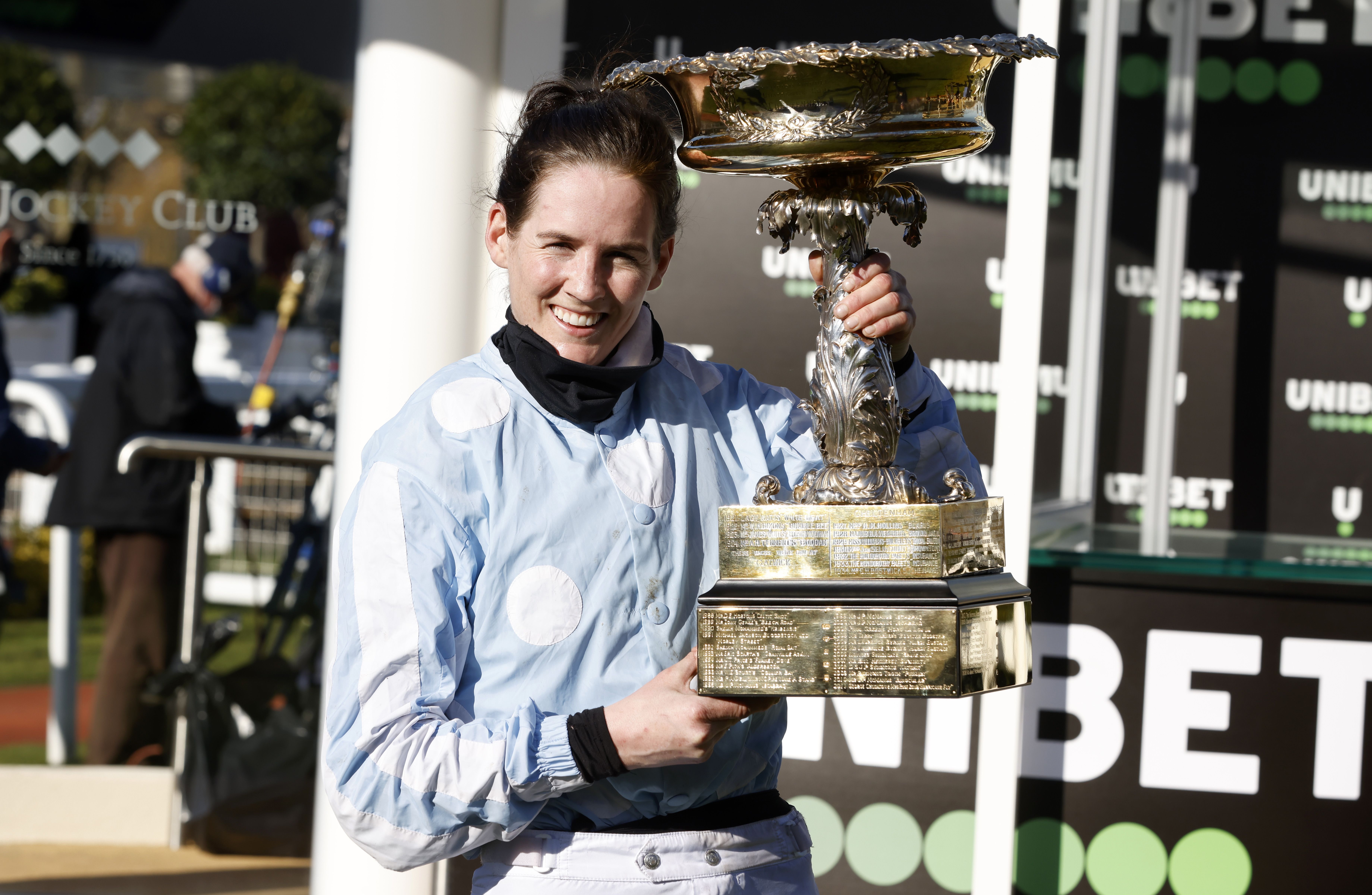 Rachael Blackmore was the leading jockey at Cheltenham and bids to become the first female jockey to win the Grand National on Minella Times