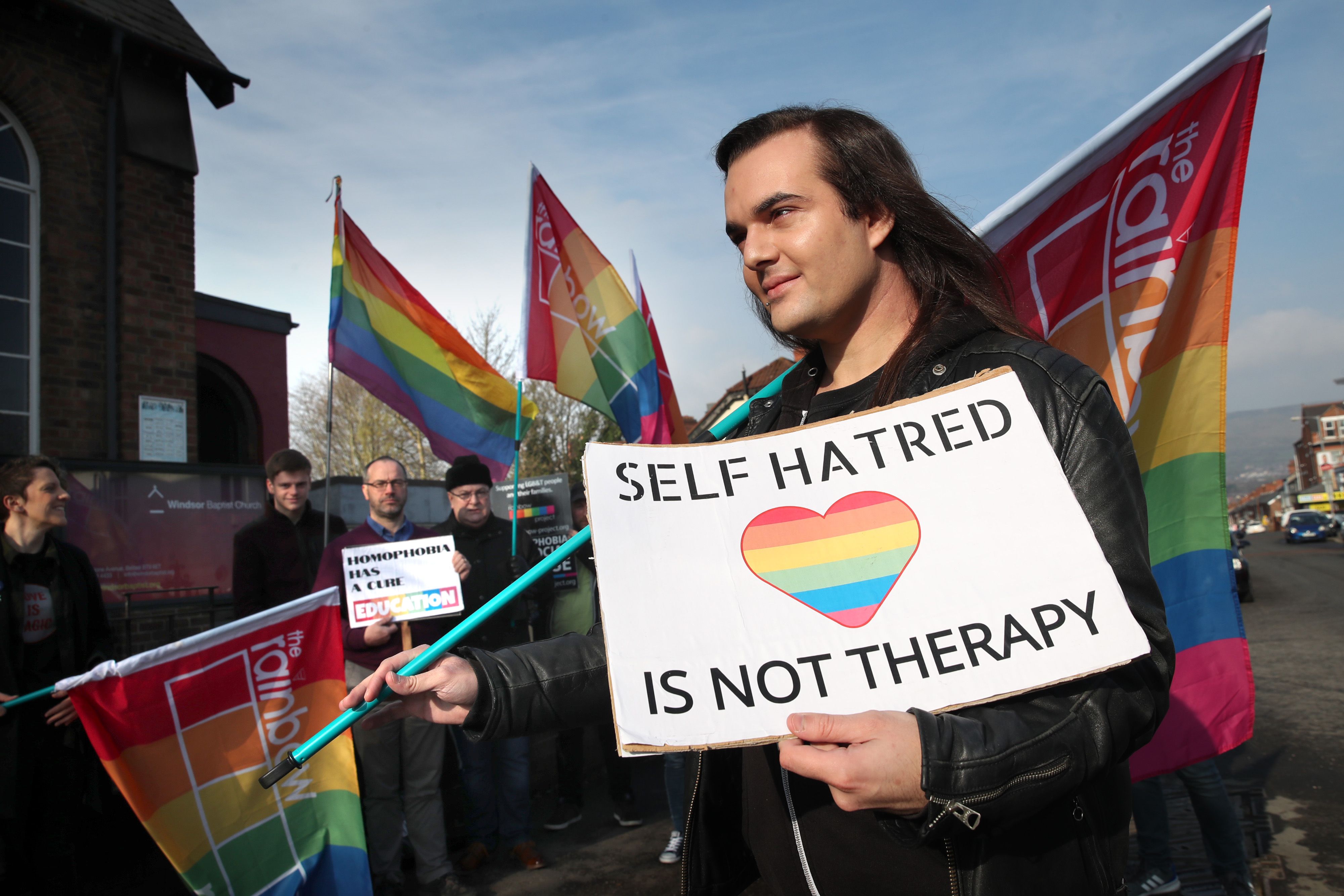 PROTEST: Campaign groups say that the therapy is damaging to mental health