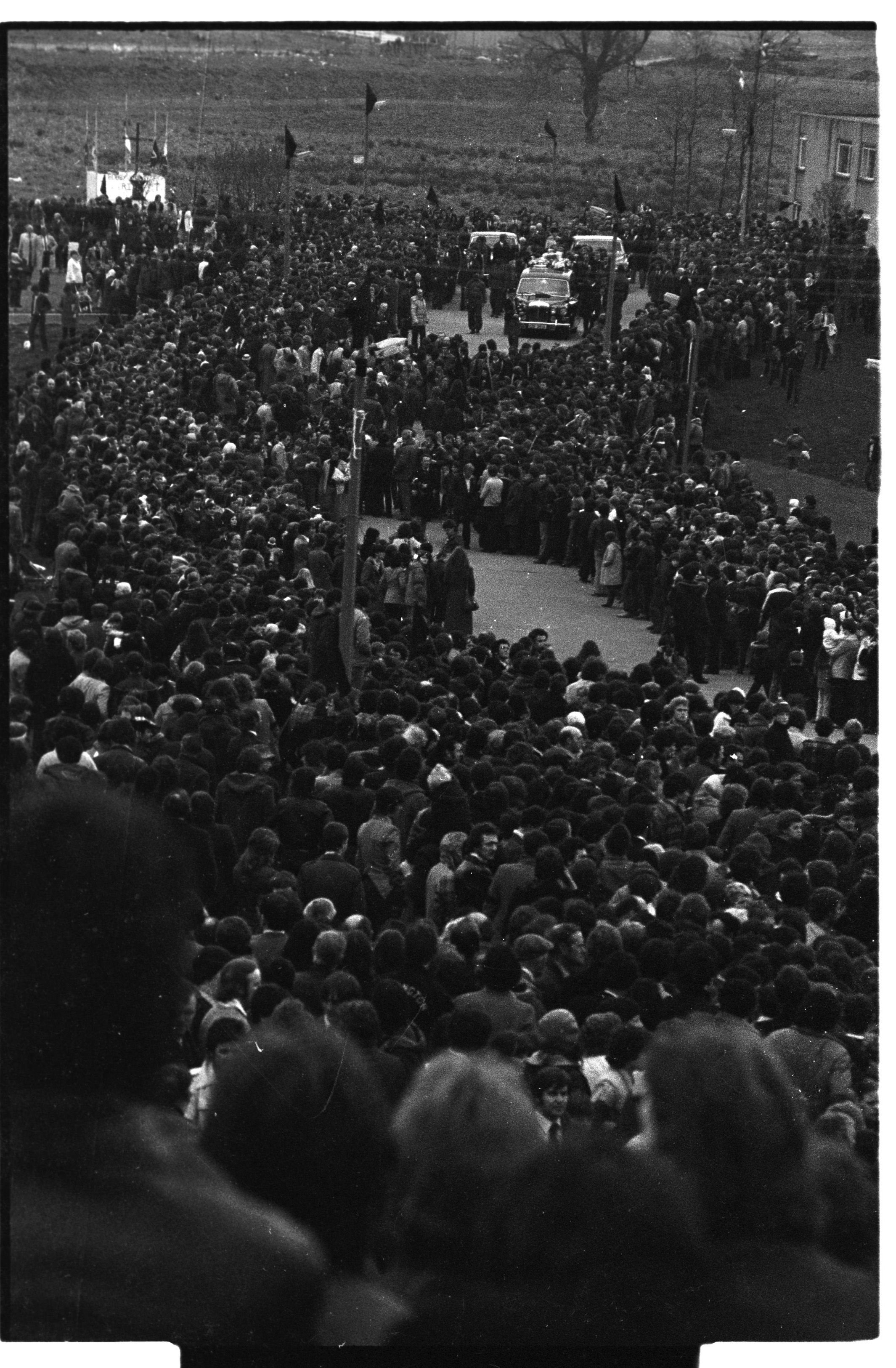 Tens of thousands of people attended Bobby Sands' funeral