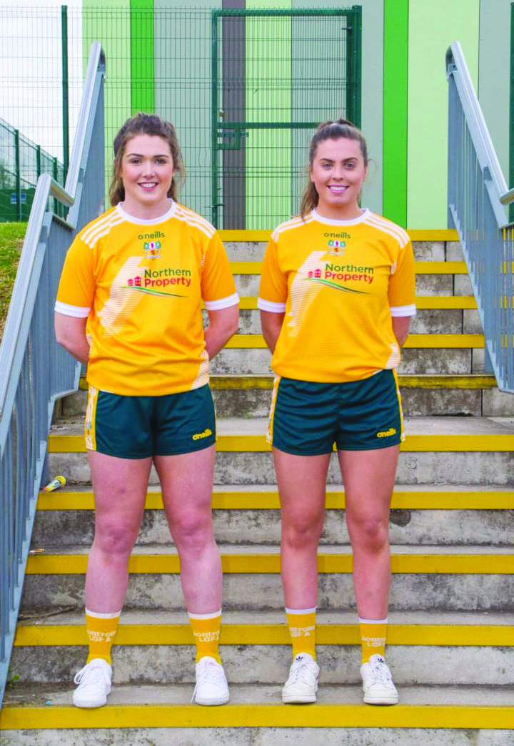 Team captain Aislinn McFarland (left) and vice-captain Grainne McLaughlin (right)