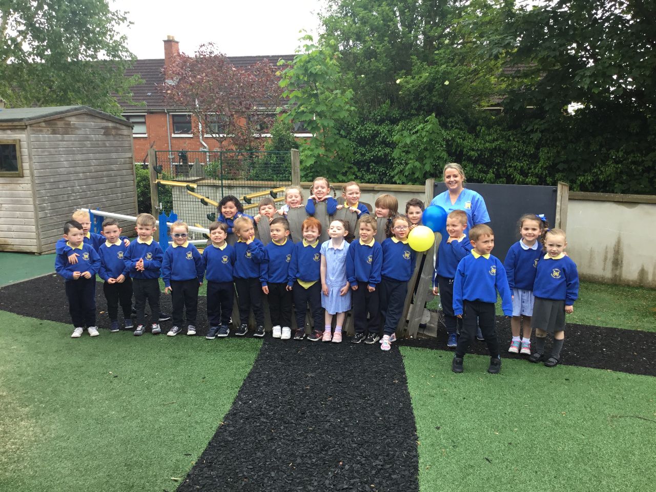 St Teresa’s Nursery children take part in the Daily Mile challenge every day