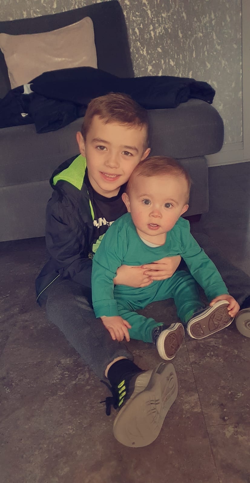 BROTHERS: Shane with big brother, Ronan (6)