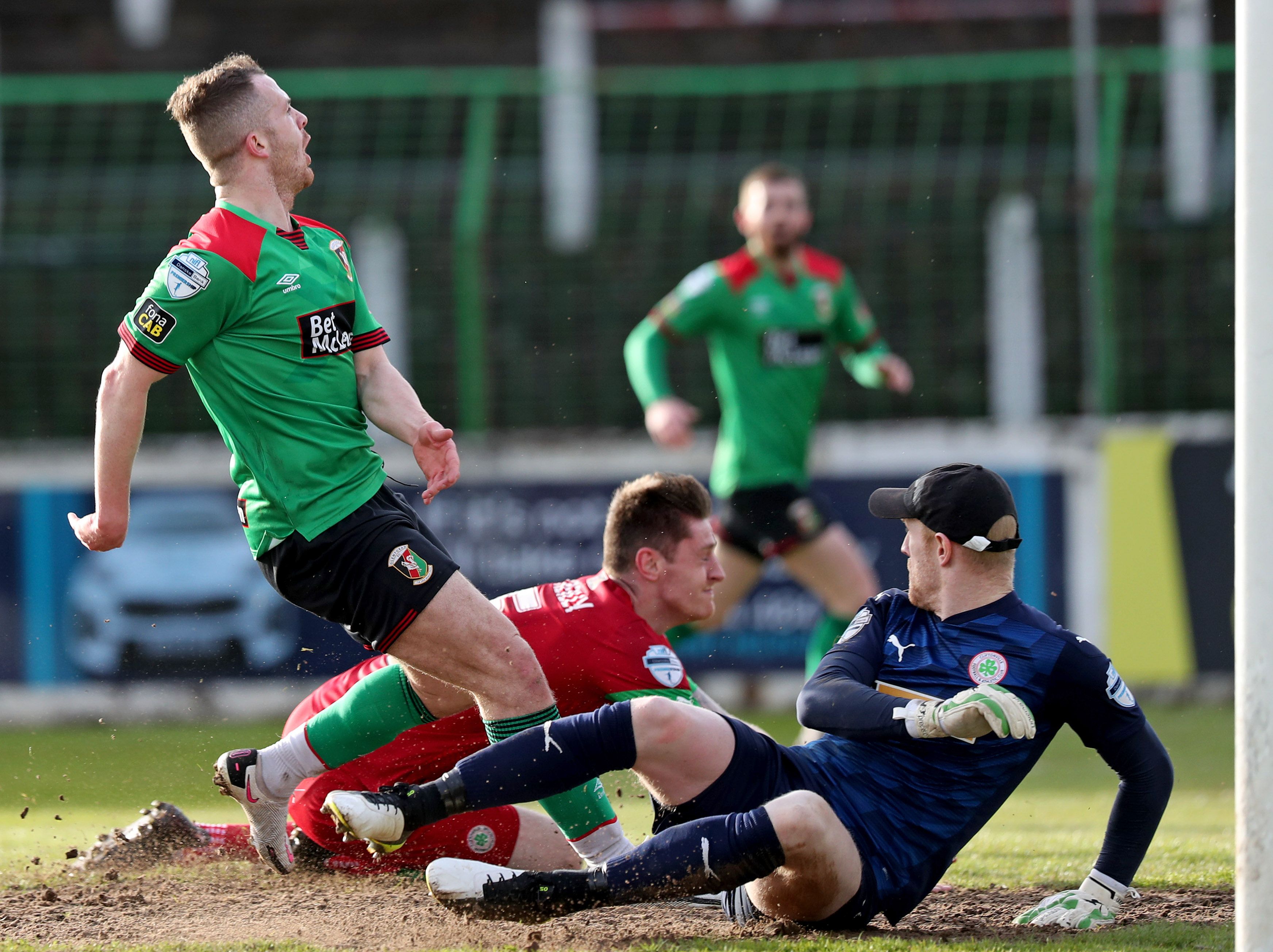 Ciaran O'Connor goes close