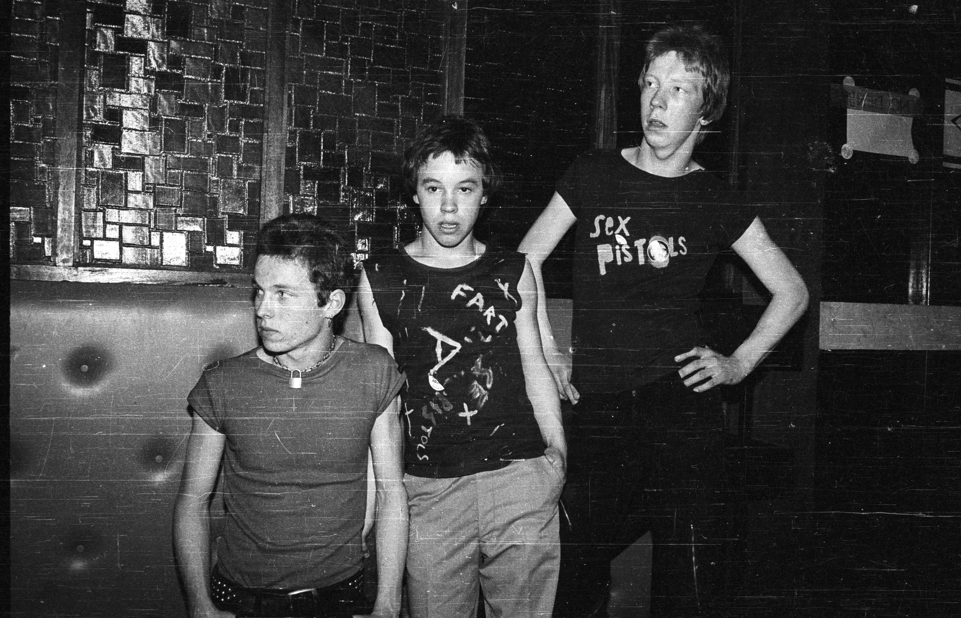 Punks Dermo Donnelly, Tucker Young and Brendy McKeown at The Briar for Rock Against Repression