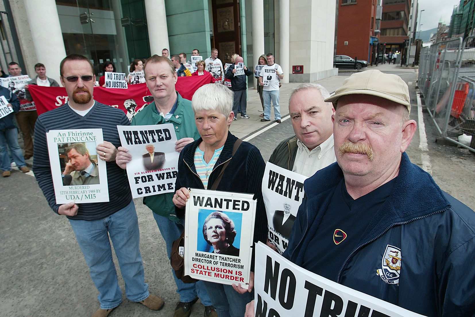 "STEADFAST": Gerard McGuigan joining fellow-Sinn Féin representatives at a picket of PPS offices in 2007