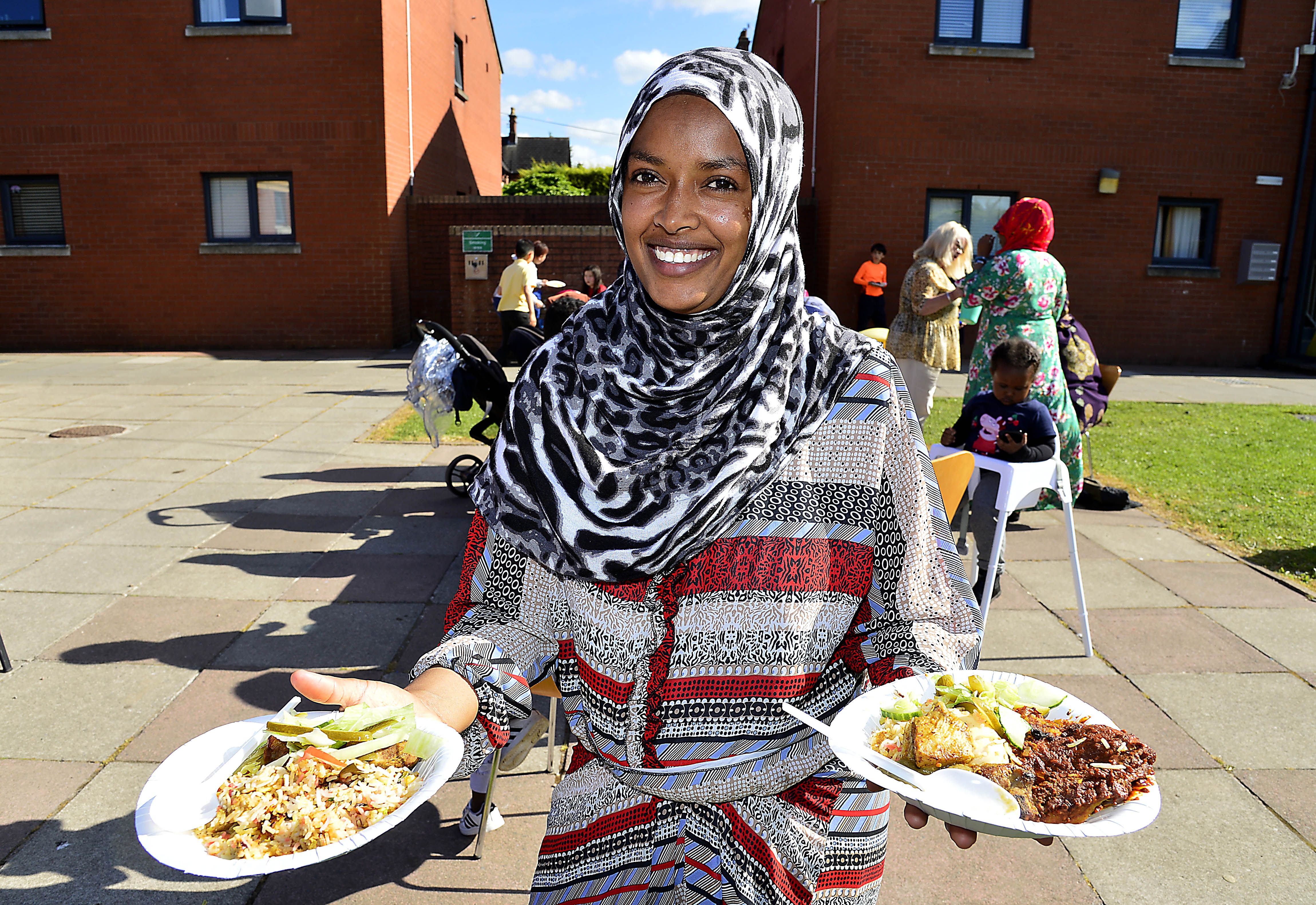 Nadad Ysusf enjoying the Big Lunch at Roseville House