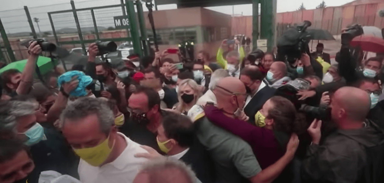 "GUANTANAMO OF JUSTICE": Joyful scenes as former ministers are released from jail.
