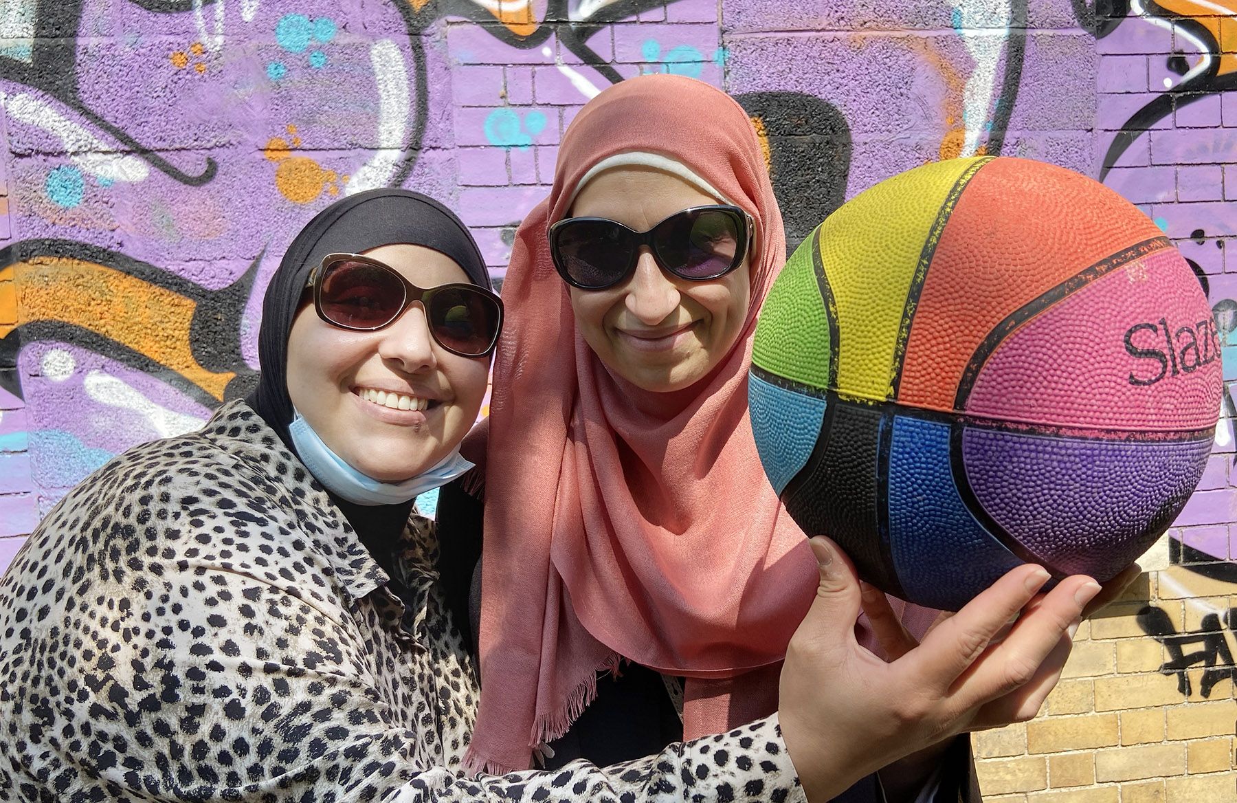 FAMILY FUN: Pensee and Shaima enjoyed the day