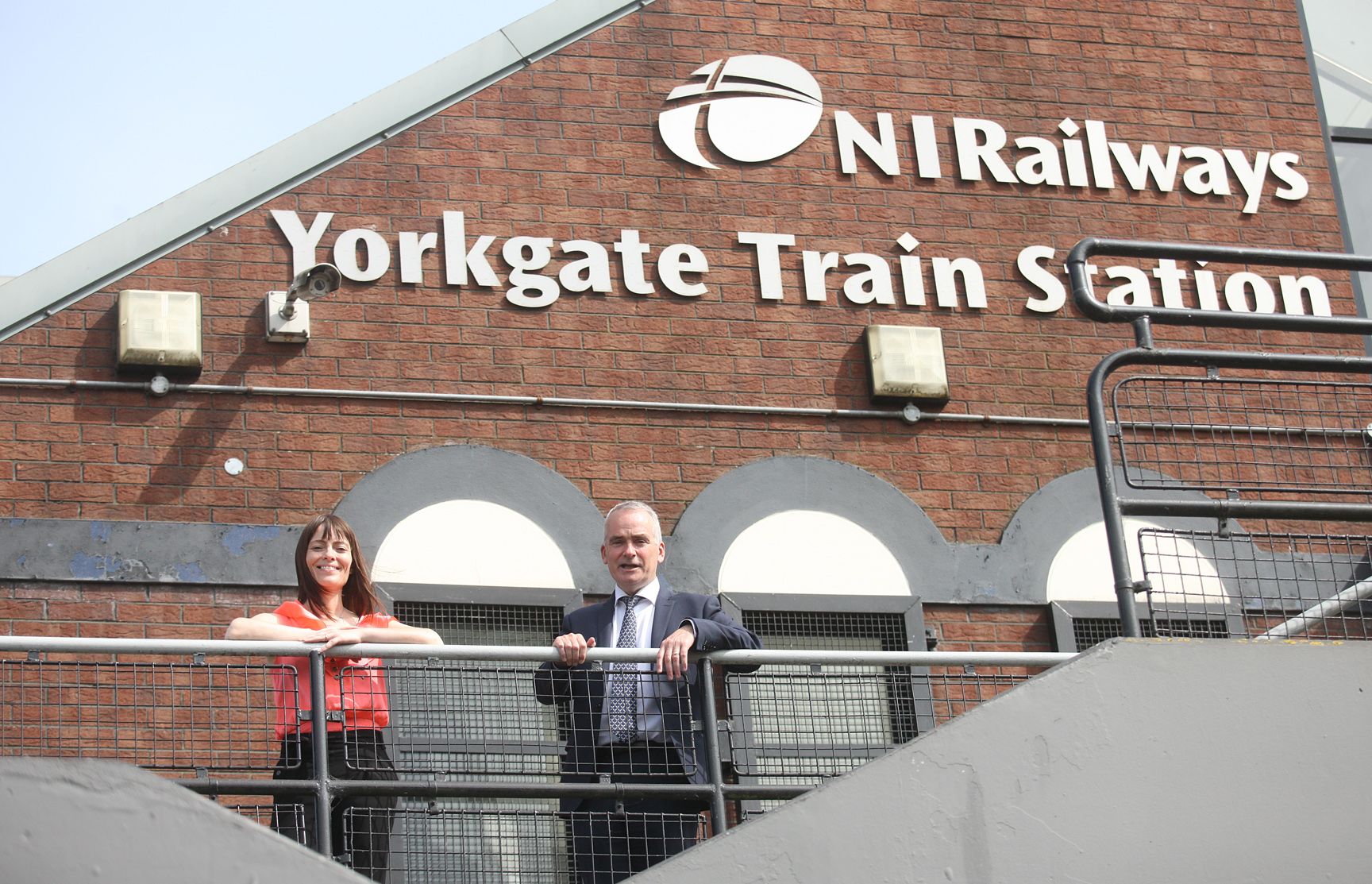 WELCOME: Infrastructure Minister Nichola Mallon with Chris Conway, Translink Group Chief Executive