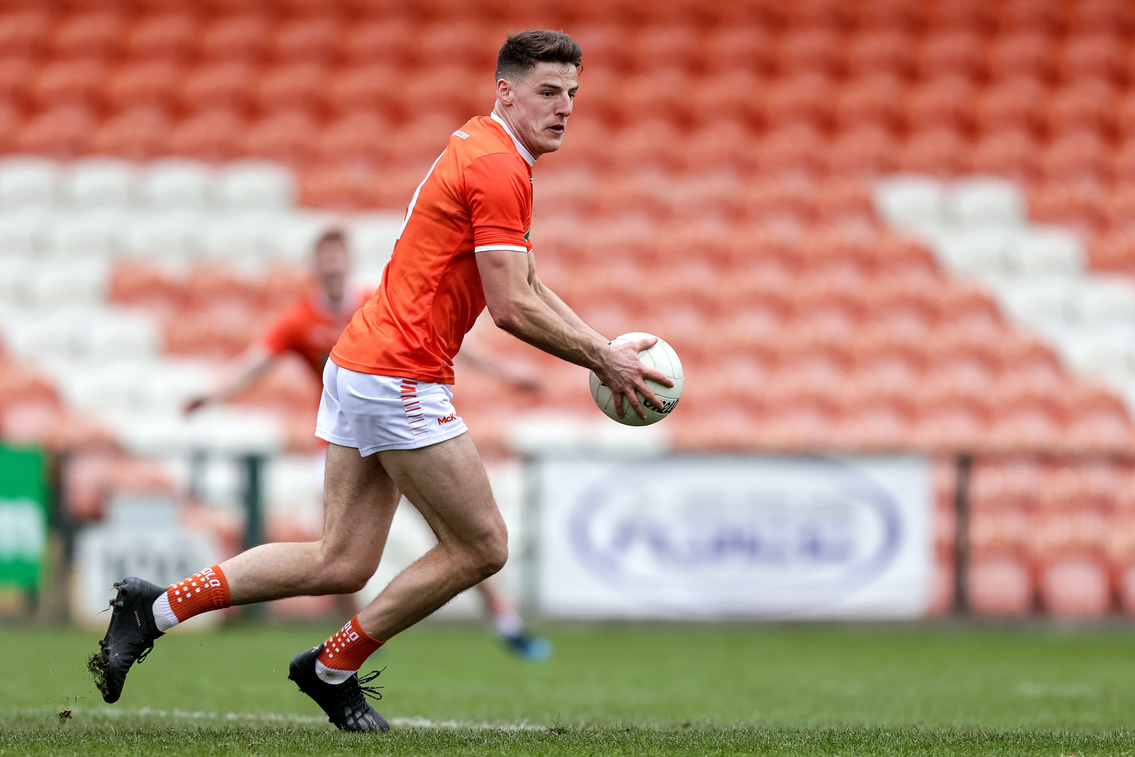 Ethan Rafferty's injury could see Niall Grimley (pictured) play at midfield for Armagh