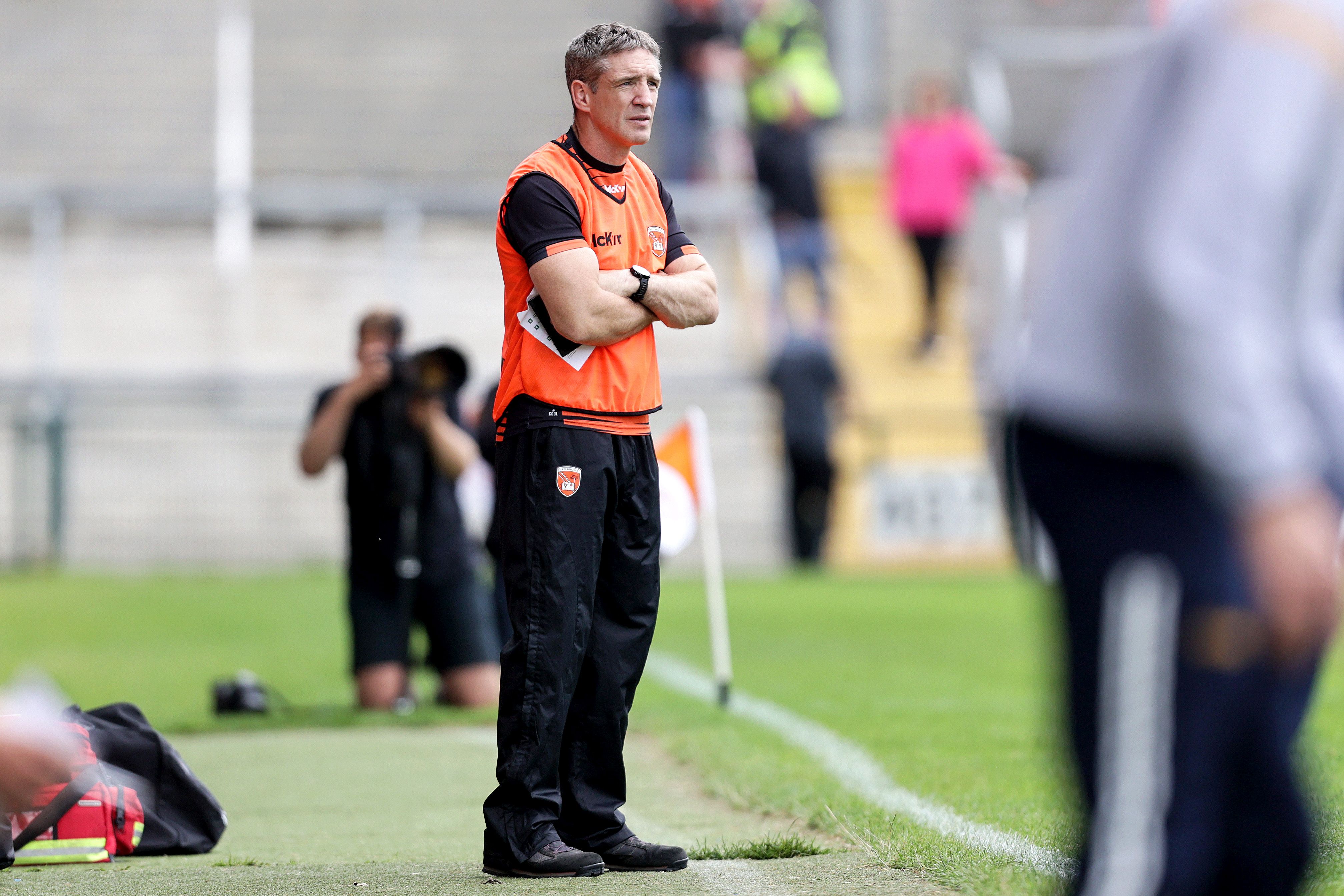 Armagh manager Kieran McGeeney wasn't happy with his side's first half performance against Antrim