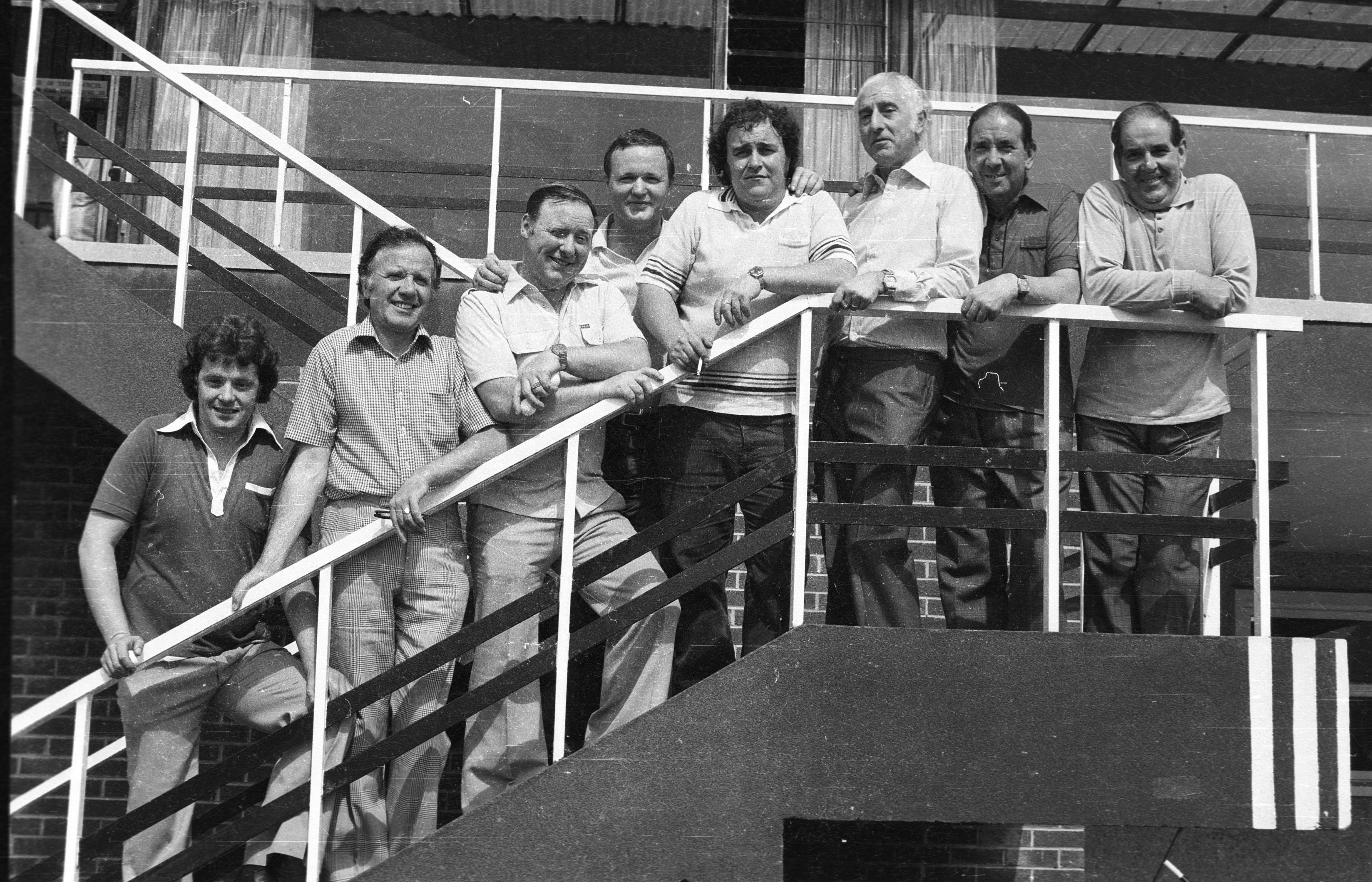 Holy Cross golfers at Warrenpoint Golf Club – Captain Jimmy Forte, Pat Hutchinson, Christy Toner, Dermot Hoy, Matt Sheridan, Christy Williamson, Frank and Fred McLaughlin
