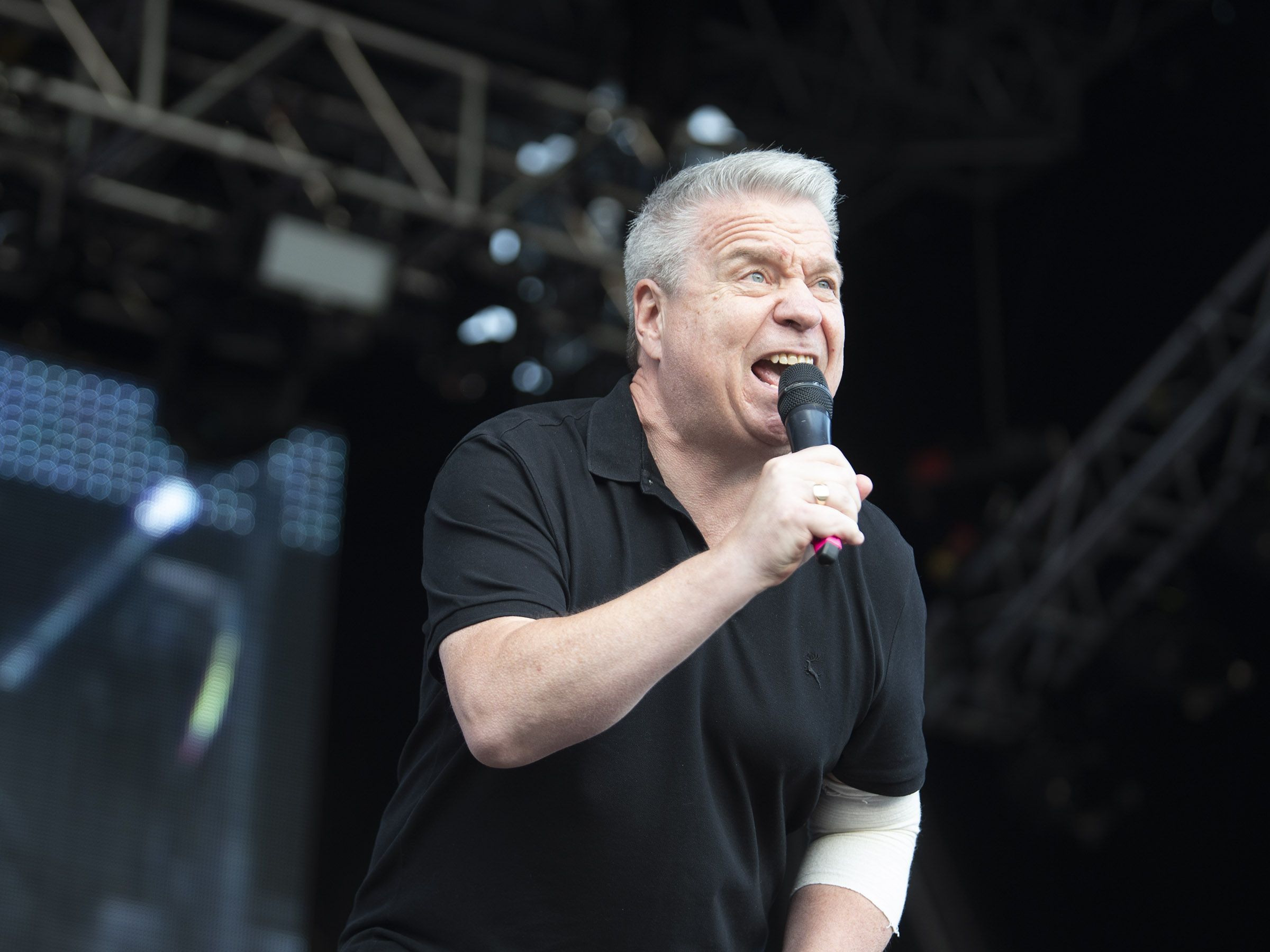 PLAYING THE HITS: Johnny Hero kept the crowds entertained between each act