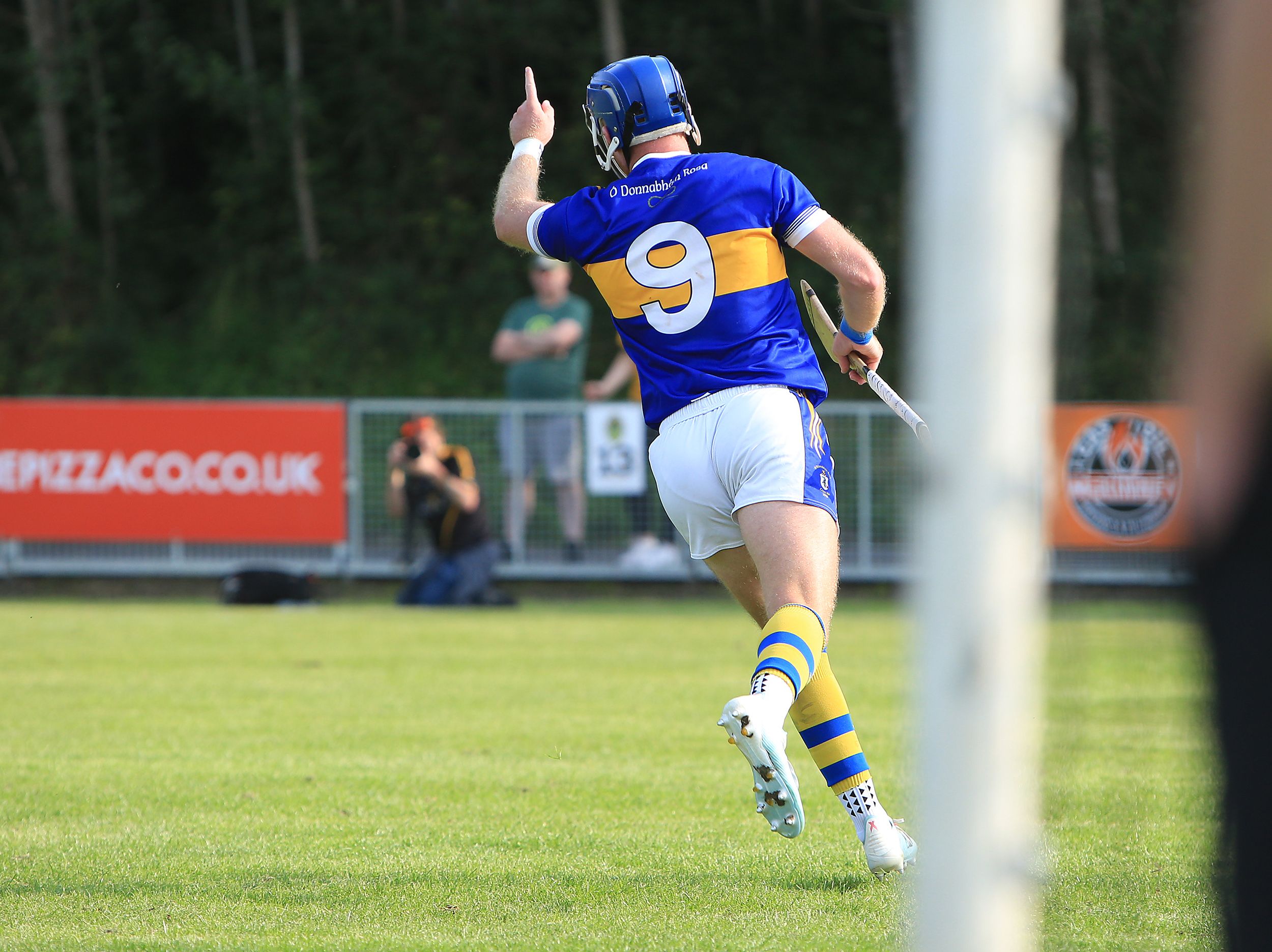 Deaglan Murphy celebrates finding the net 