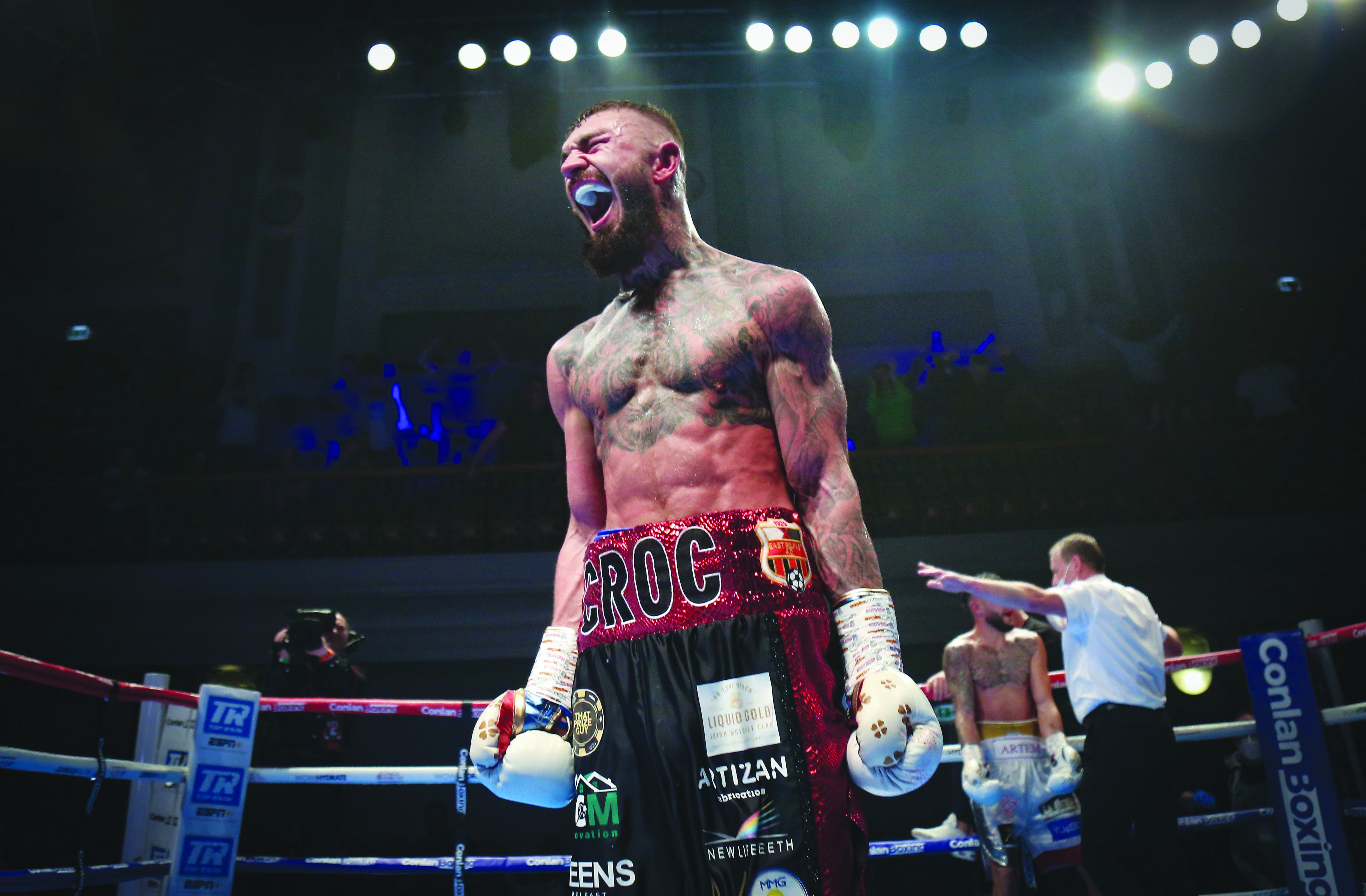 Lewis Crocker impressed in victory at the Ulster Hall