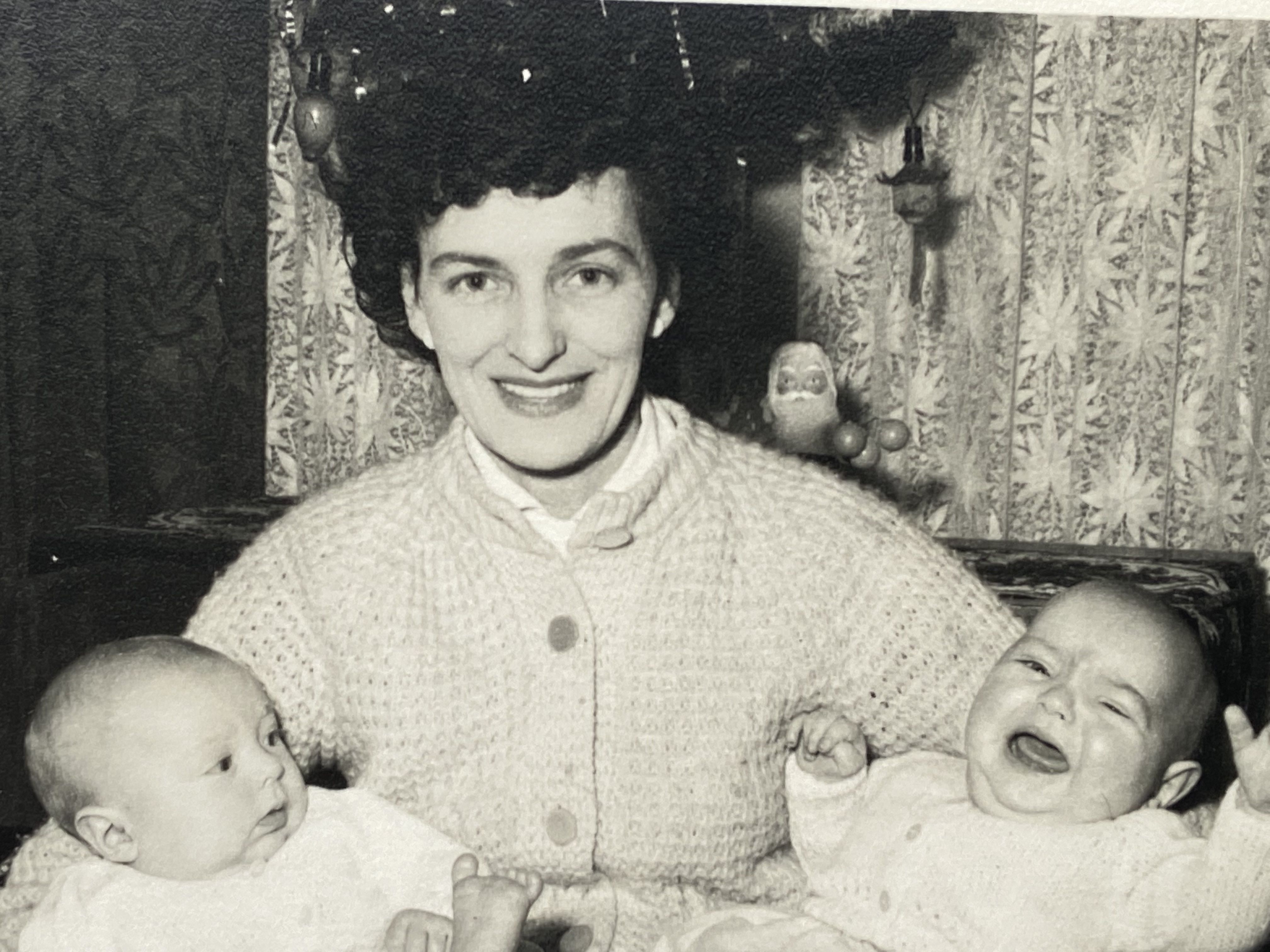 Mum, Anna with twins, Paul and Gerard