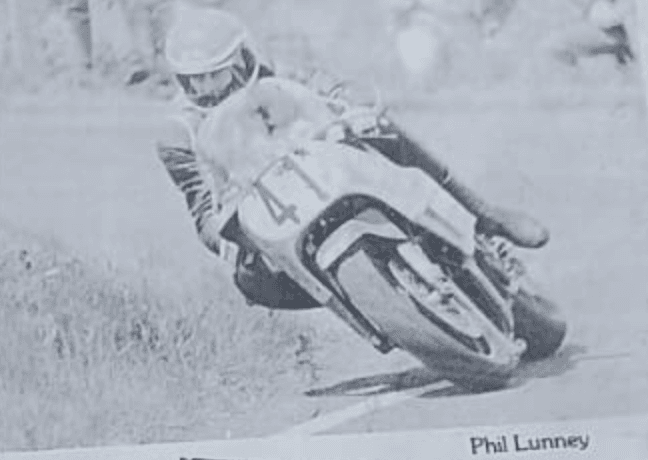 ROAD RACING: Phil racing in the 1980s