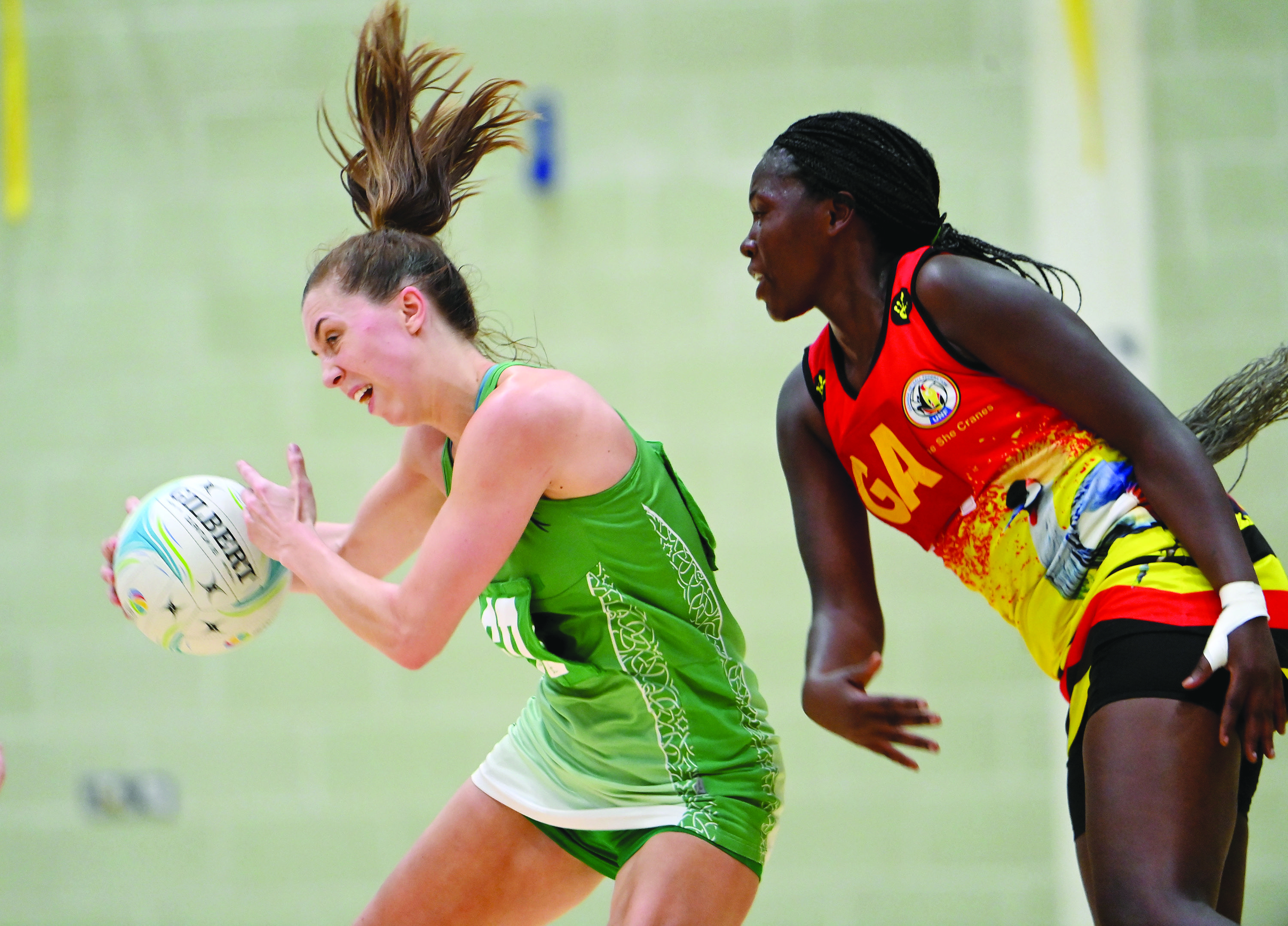 Malone Road woman Fionnuala Toner in possession during the recent friendly against Uganda 