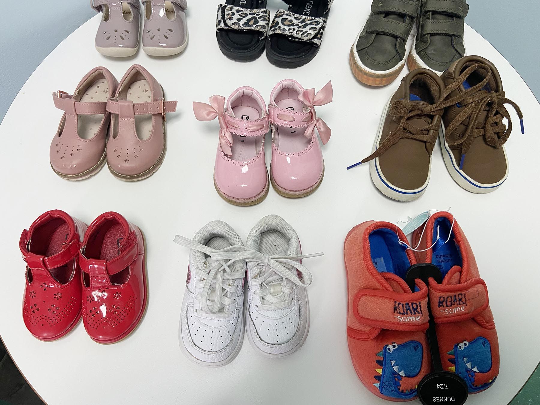 Donated baby shoes