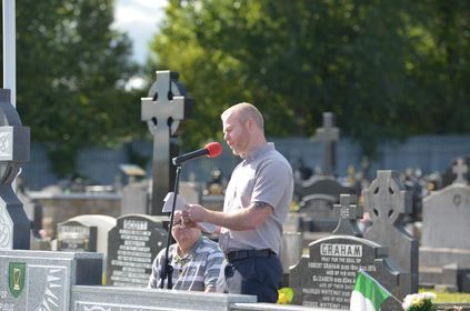 MILLTOWN: Workers' Party West Belfast's Peter Sullivan speaking at Milltown MILLTOWN: Workers' Party West Belfast's Peter Sullivan speaking at Milltown