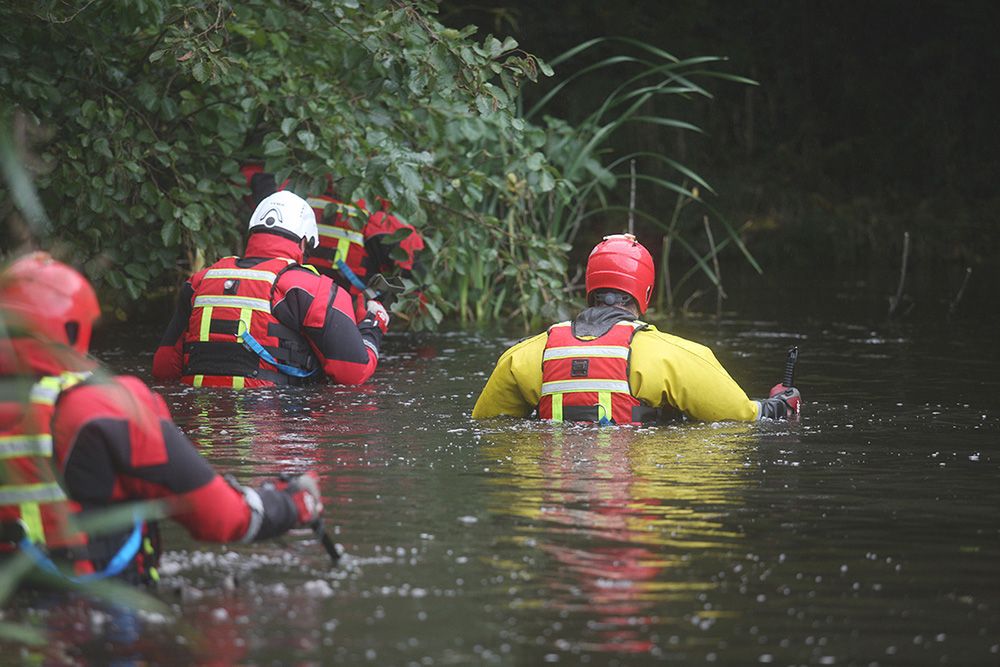 Police divers search the Half Moon Lake this week