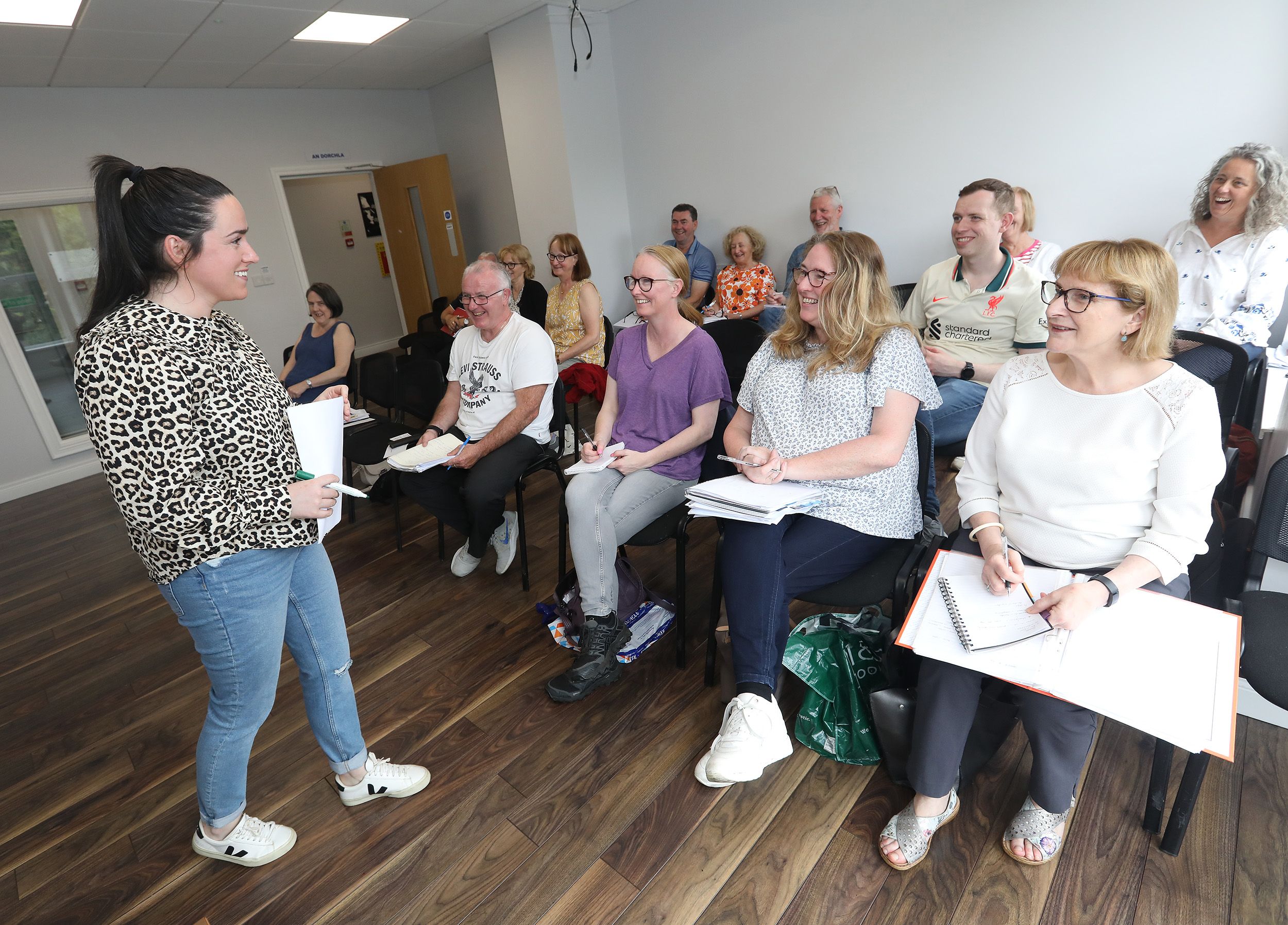 An Irish class at Cumann Cultúrtha Mhic Reachtain 