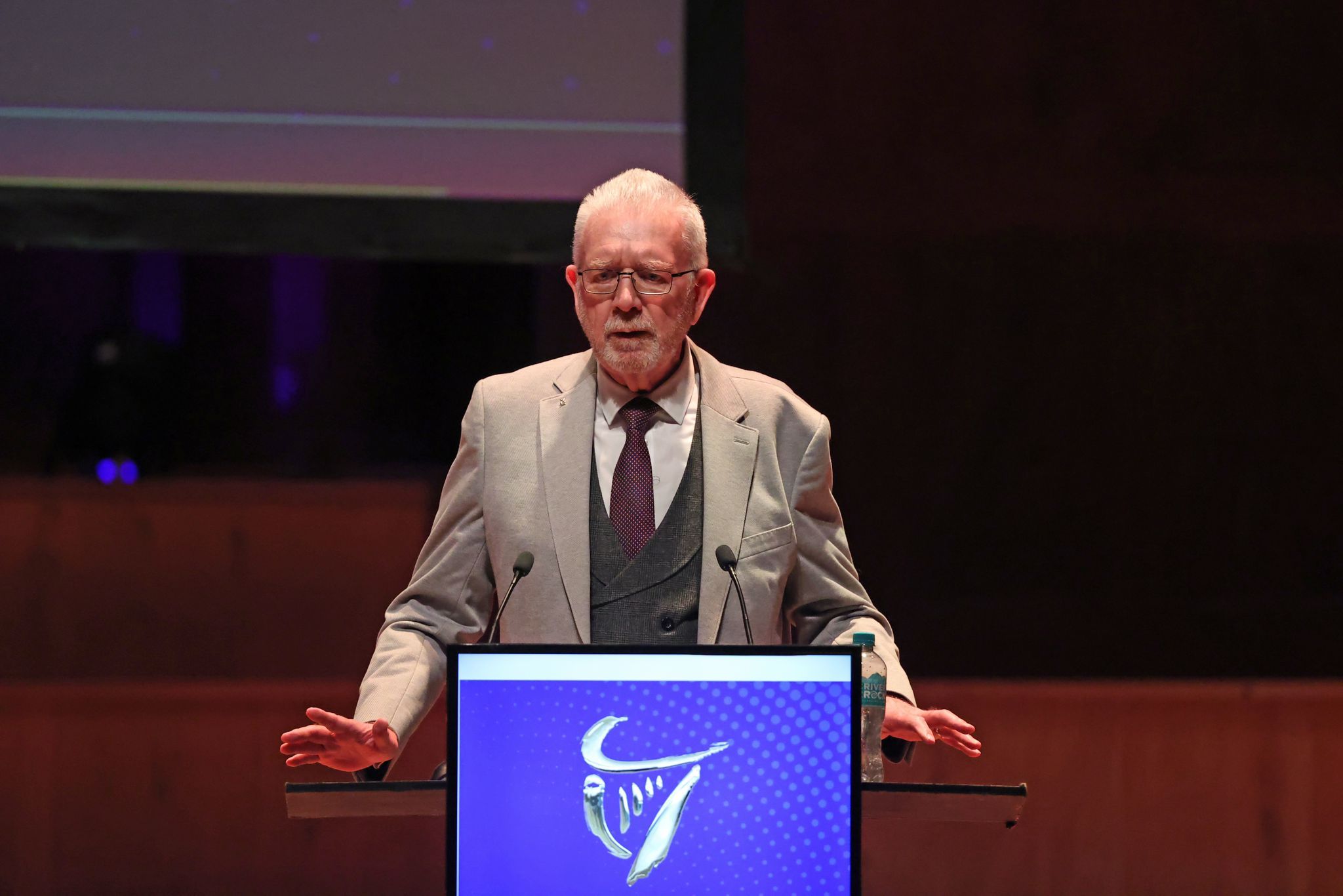 SCOTLAND'S FUTURE: Mike Russell, President of SNP and former Scottish Government Minister addressing the Ireland's Future meeting in the Ulster Hall. Pic by Press Association