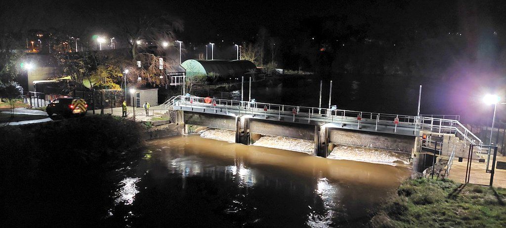 FLOODS: Emergency response teams assessing water levels in the river Lagan FLOODS: Emergency response teams assessing water levels in the river Lagan