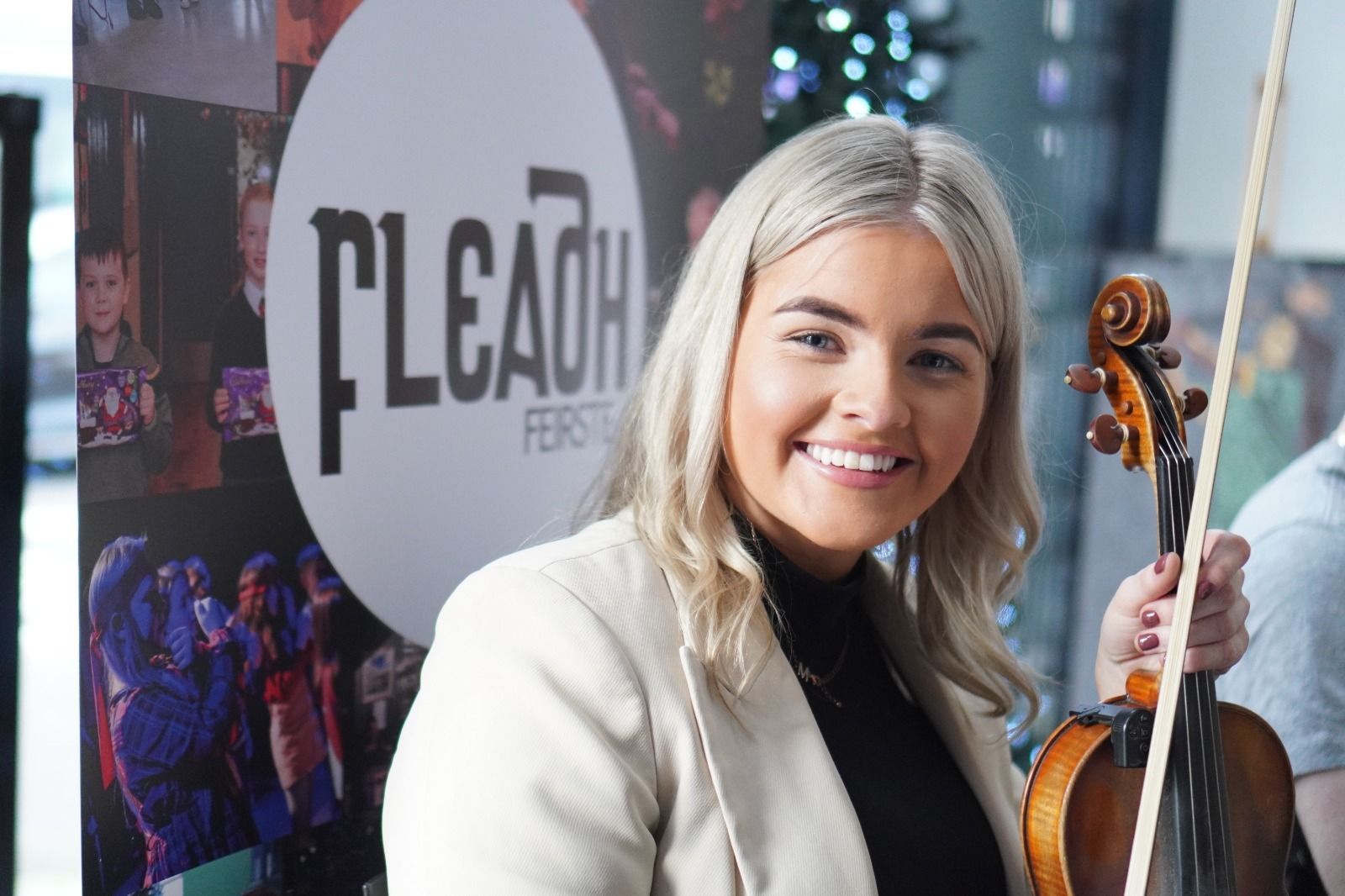 Musicians performing at the launch of Fleadh Feirste