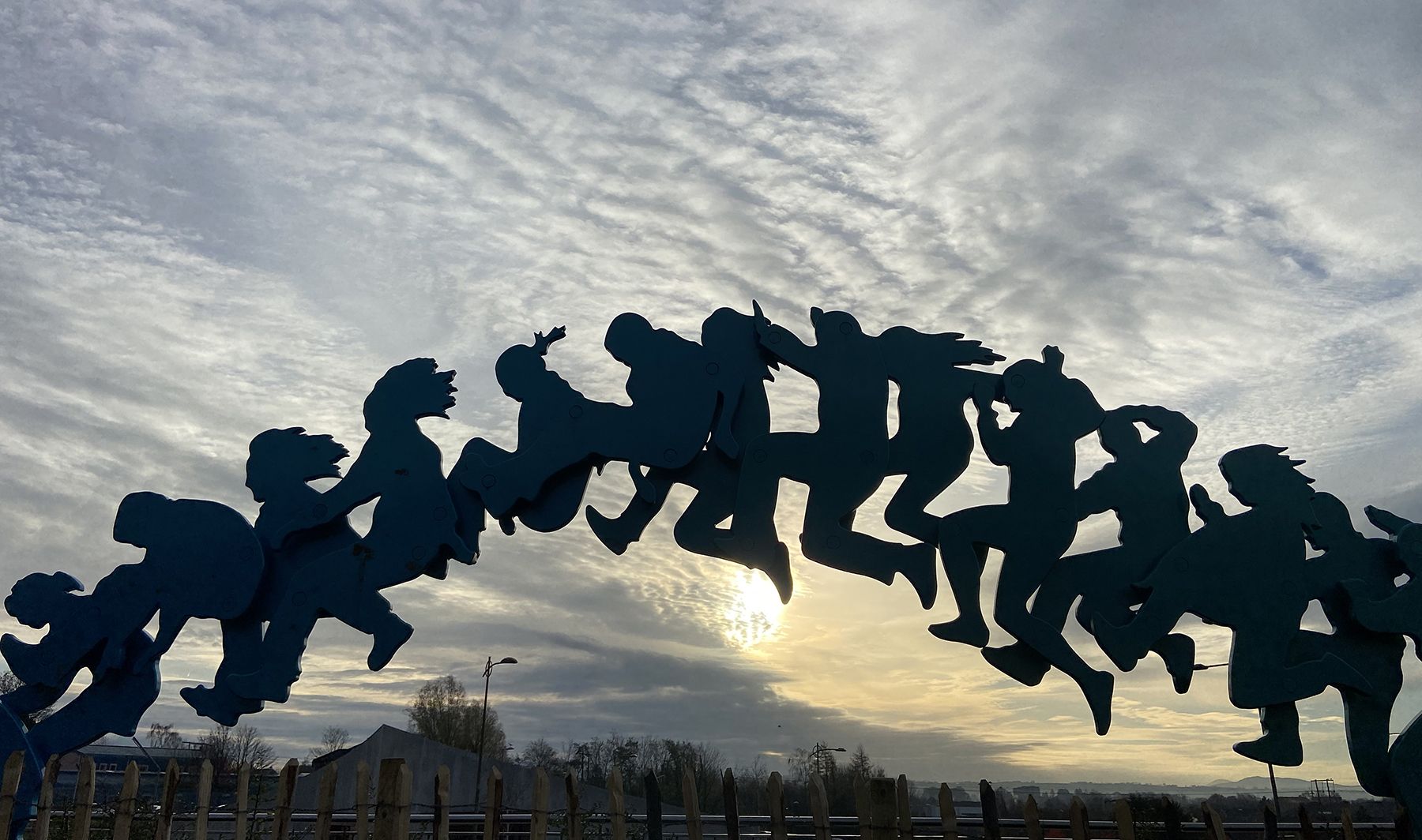 LEAP OF FAITH: The sculpture was designed by Scottish artist, Gordon Moore