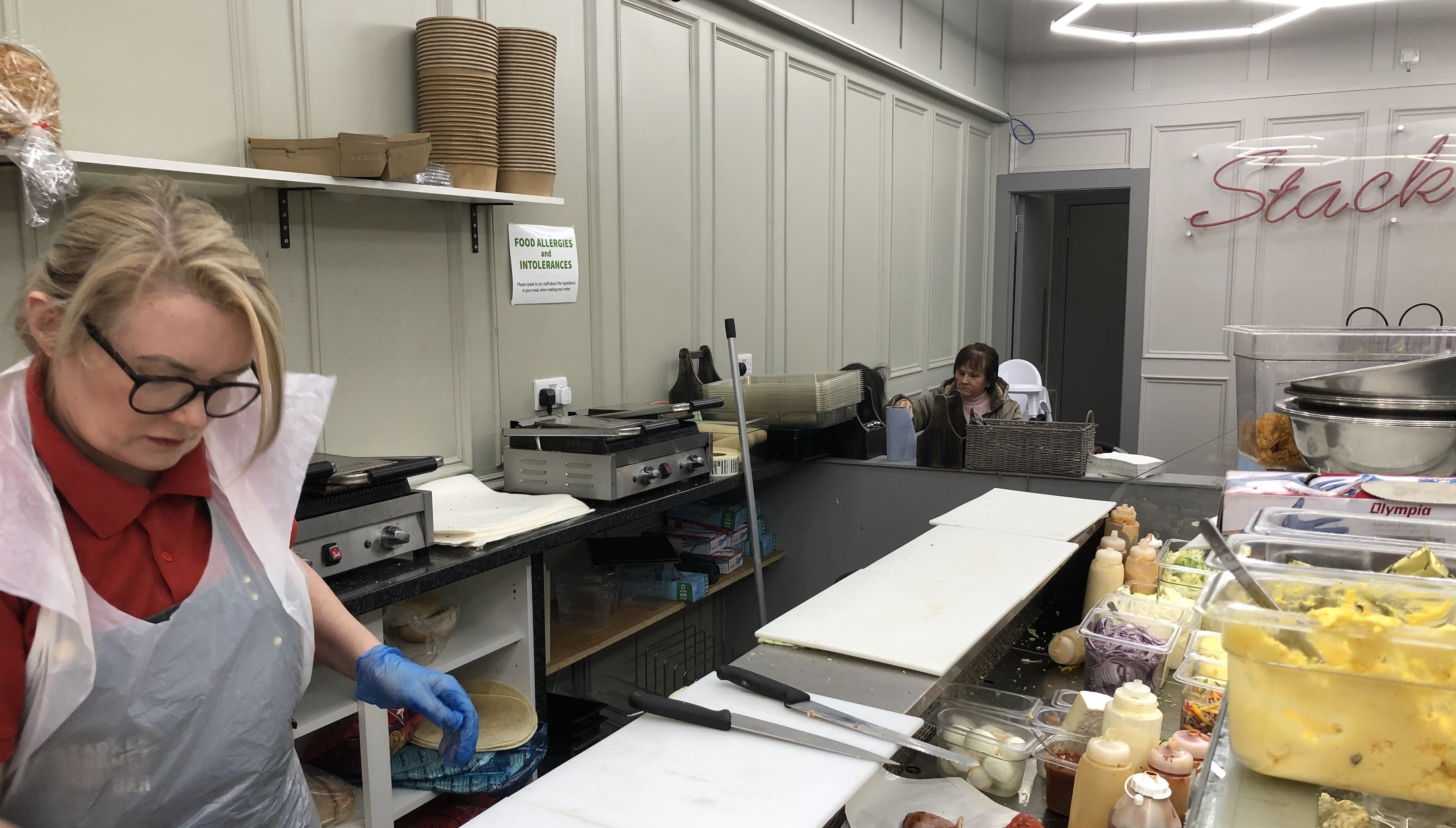 SUPPORT: Roisin Connolly of Stacked helped prepare food for striking workers