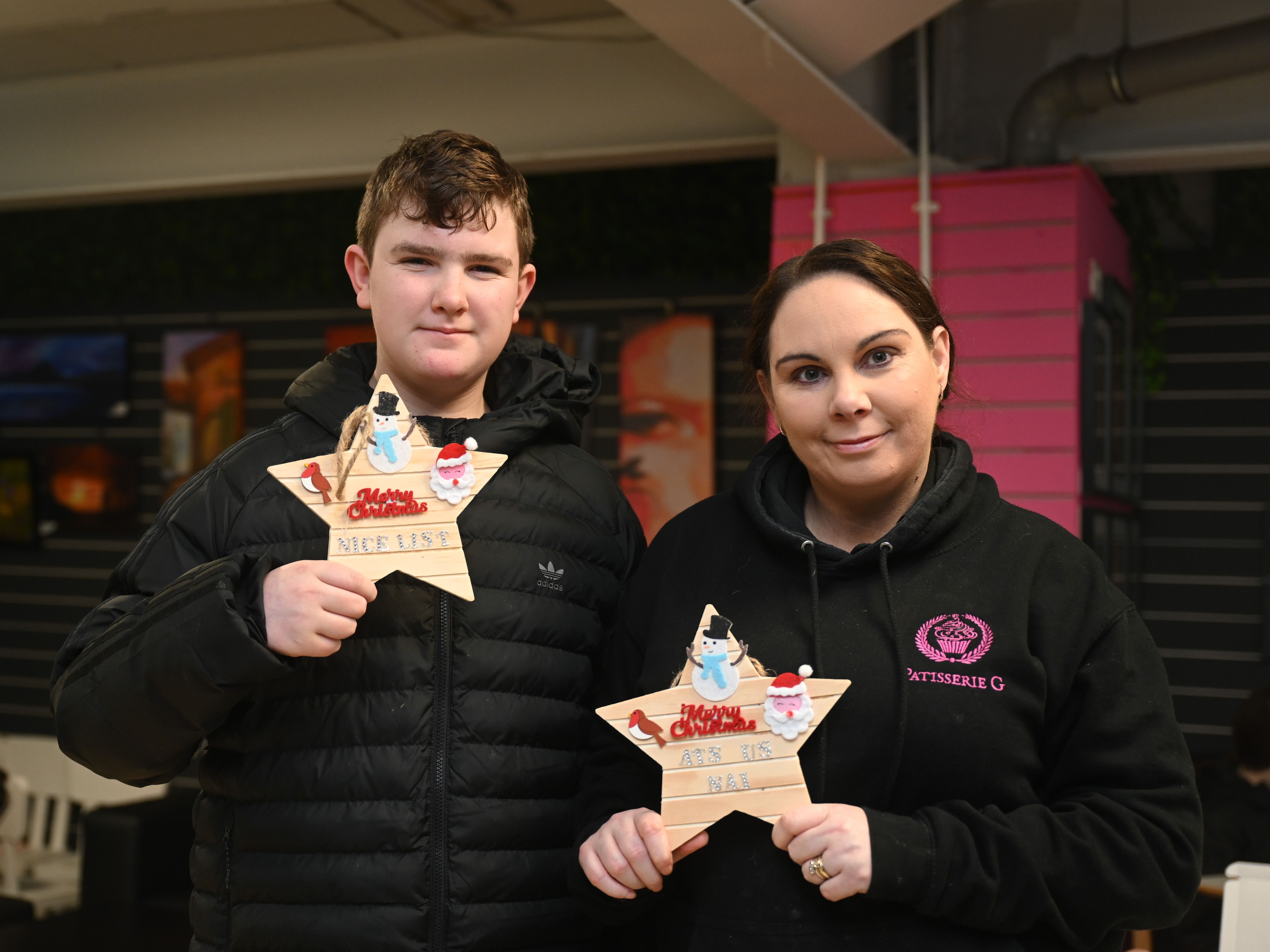 One of the young entrepreneurs with owner Gráinne Carson