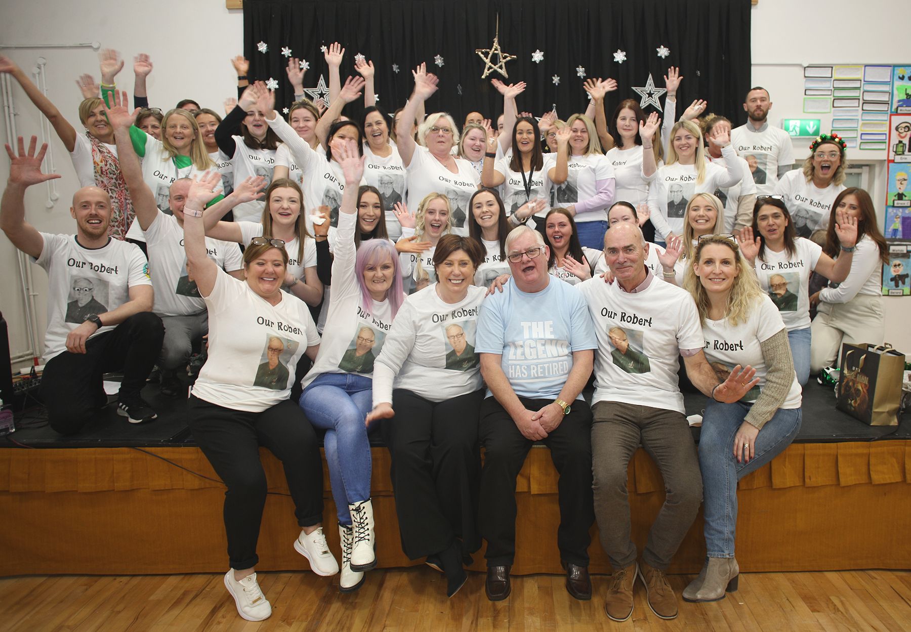 Robert Devlin and the staff at St Joseph's