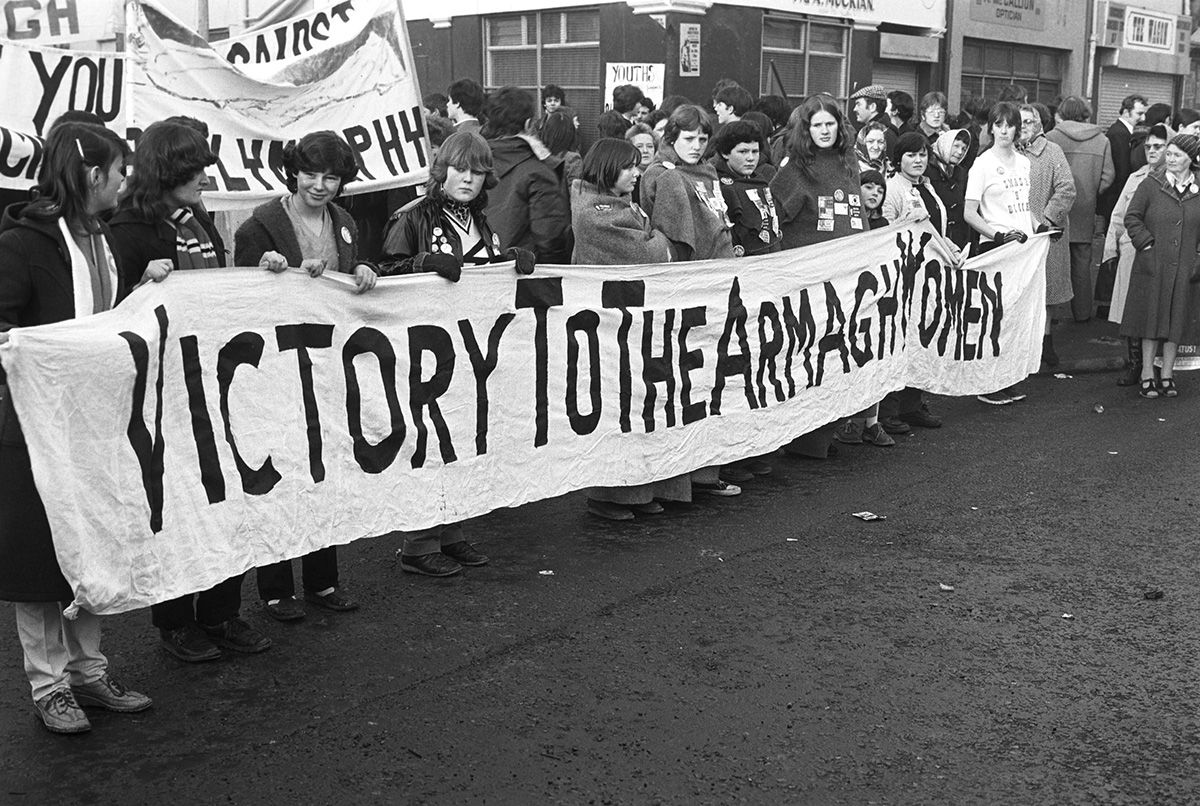 The march on the Falls Road in support of the 1980 hunger-strikers