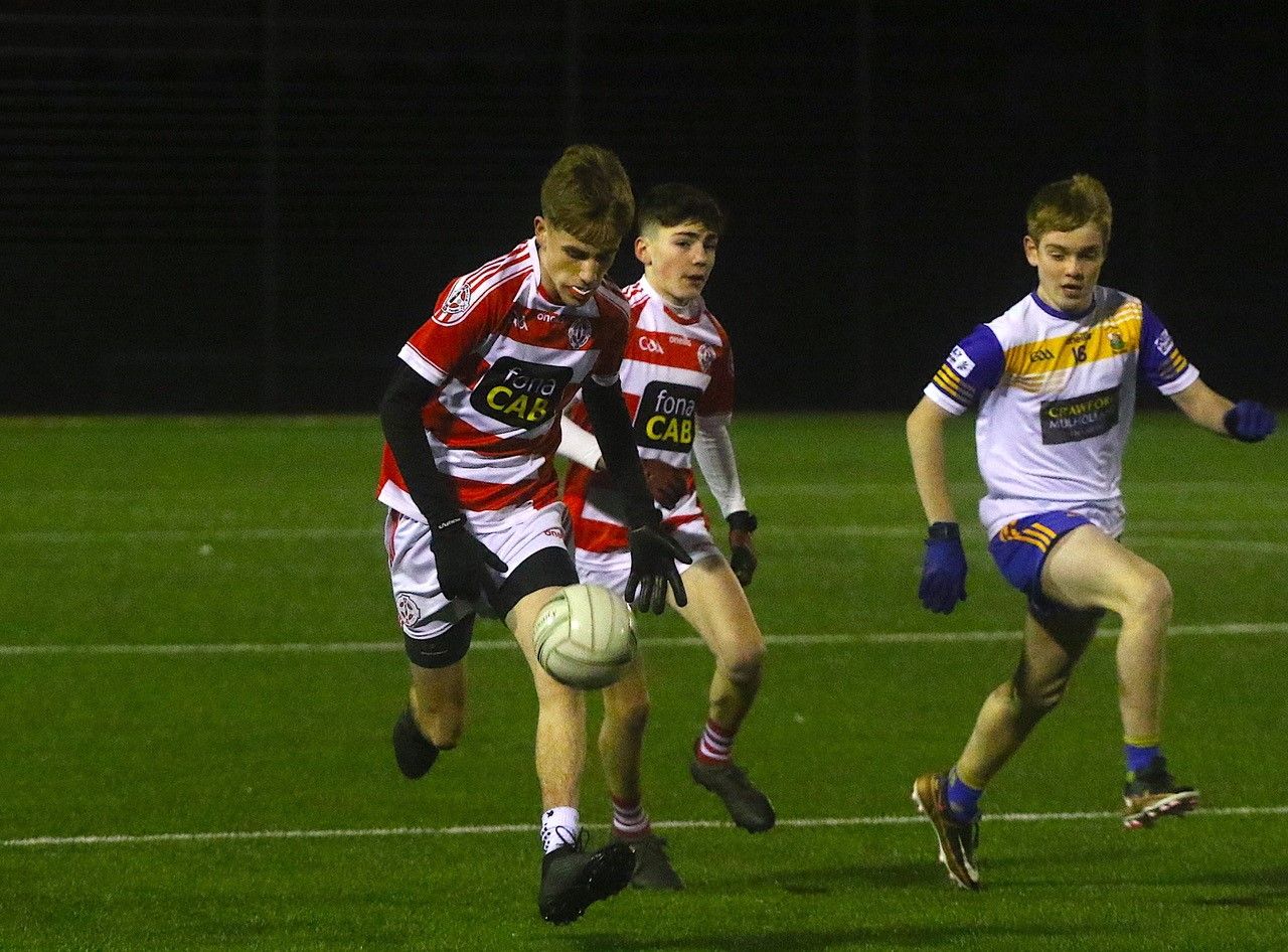 Oisin Gamble gets his side moving forward 
