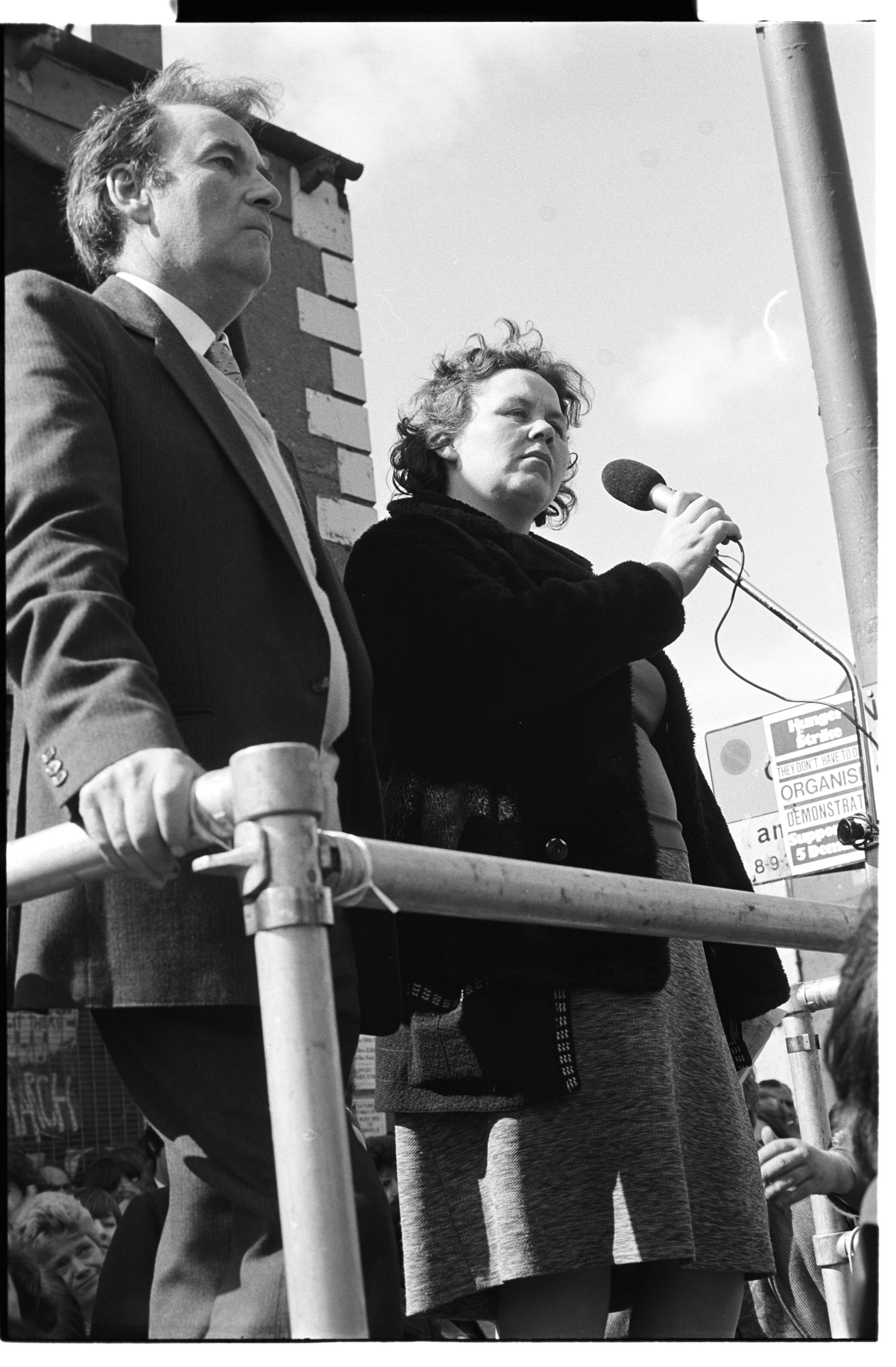 LOSS: Maura McCrory addressing a H-Block-Armagh rally in 1980