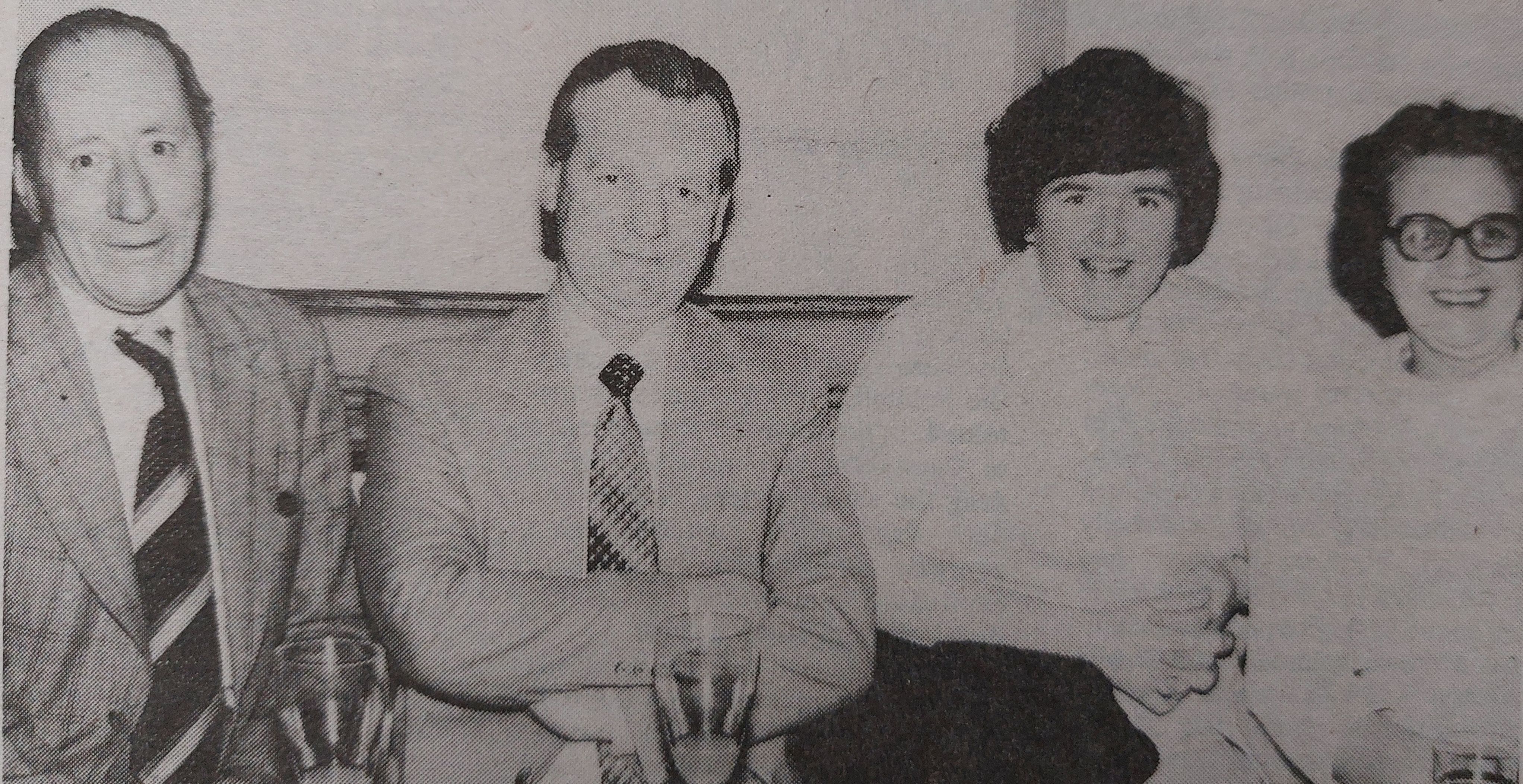 Tom and Ann Graham with Pat and Margaret Stephens at the Sean Misteil CLG annual dinner at the Greenan Lodge