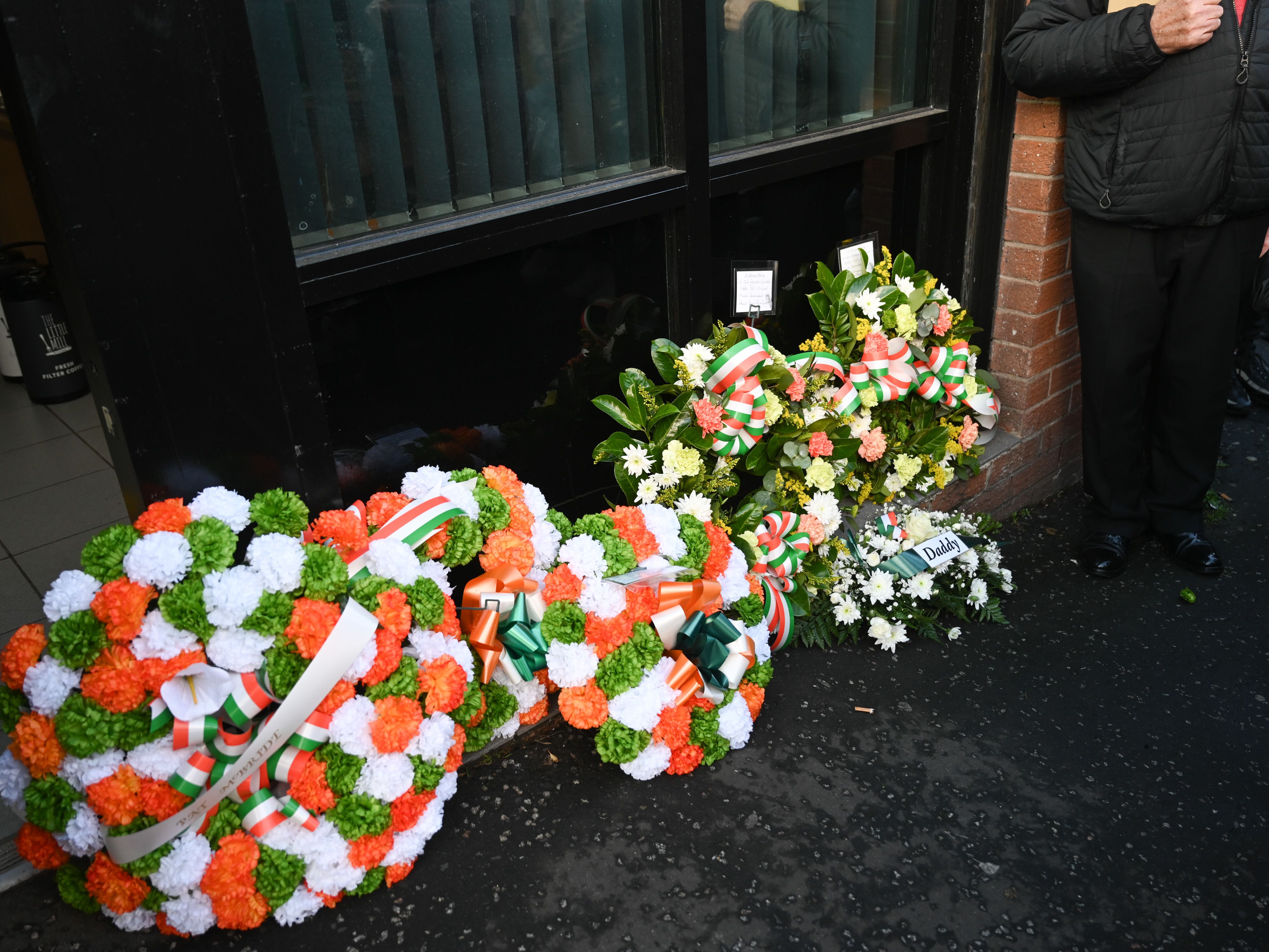 NEVER FORGOTTEN: Wreaths laid in memory of the three victims today