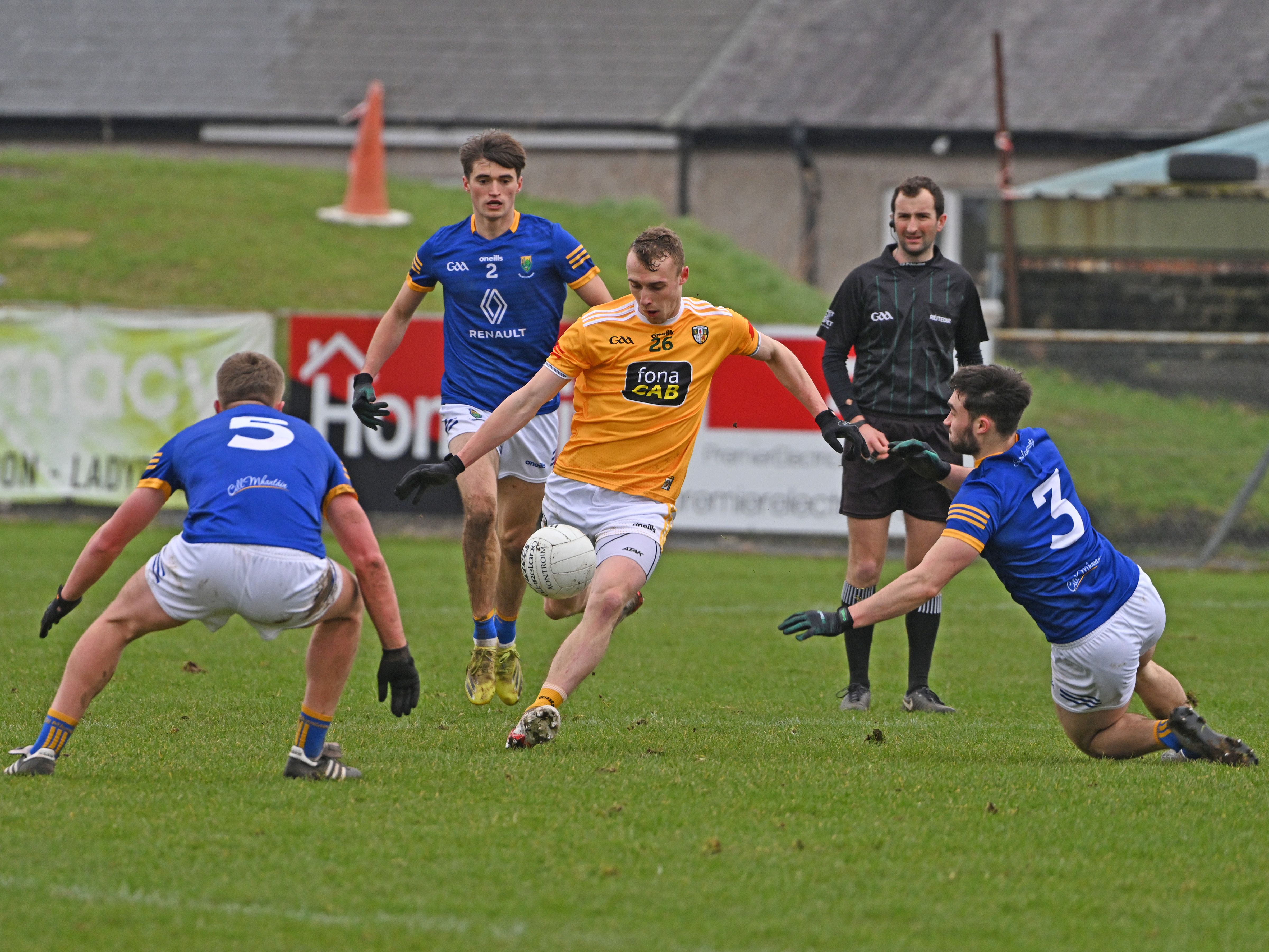 Seamus McGarry lines up a shot