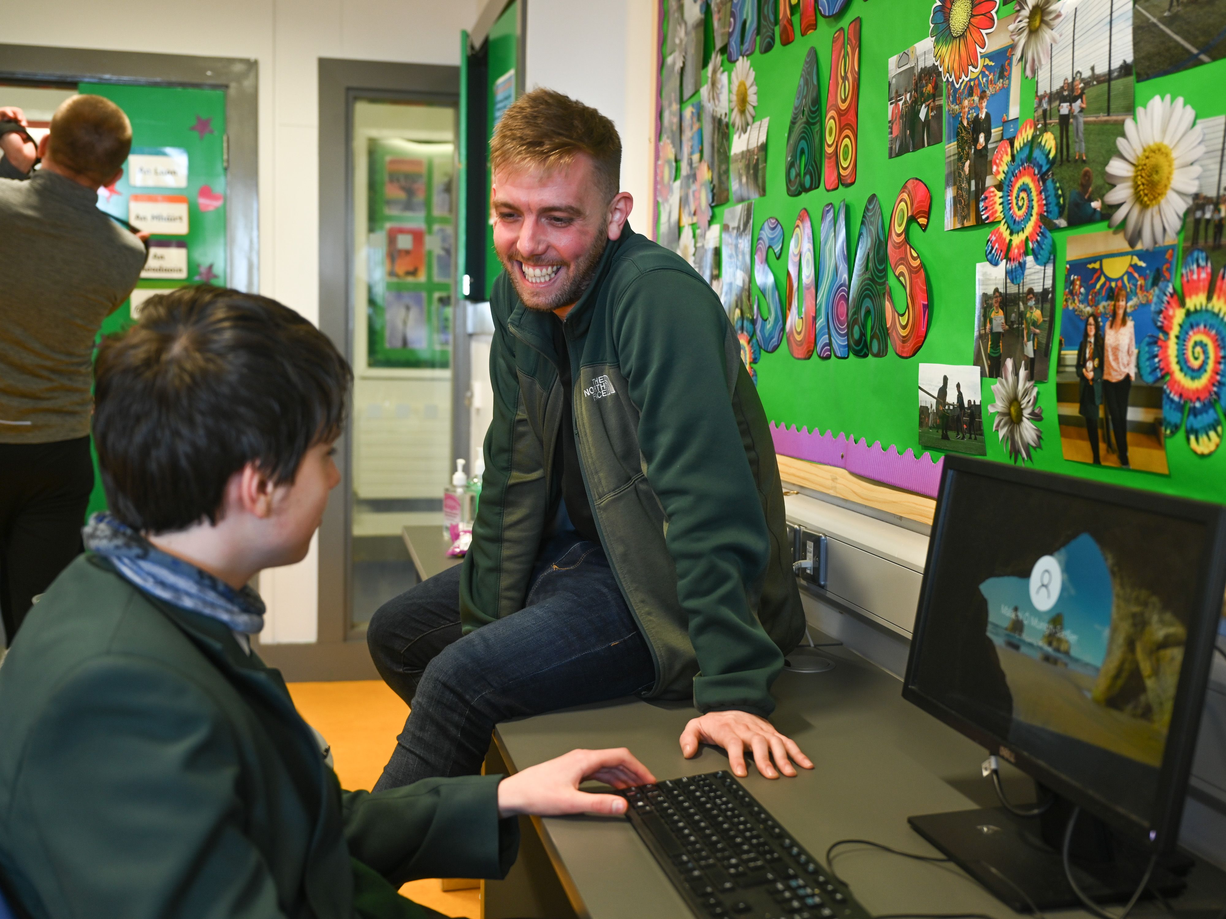 ONE-TO-ONE: Seán McVeigh with pupil Malachaí Ó Murigh-Sadlier