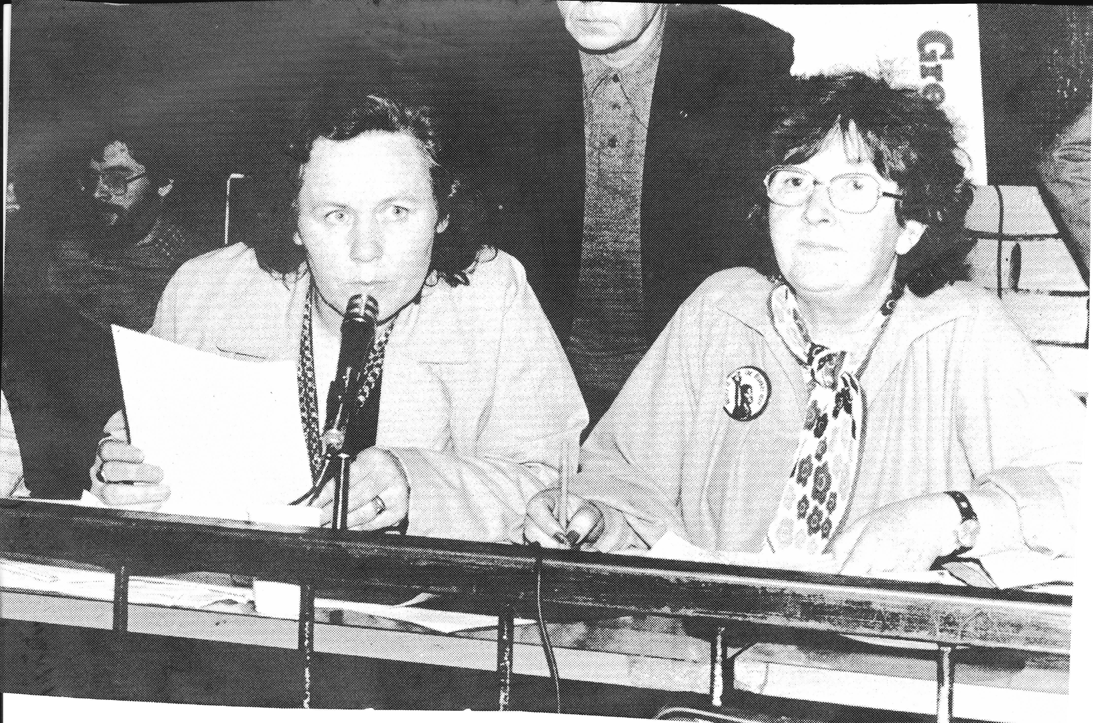 CAMPAIGN: Maura McCrory (left) with Miriam Daly, two leaders of the prisoners’ support movement   