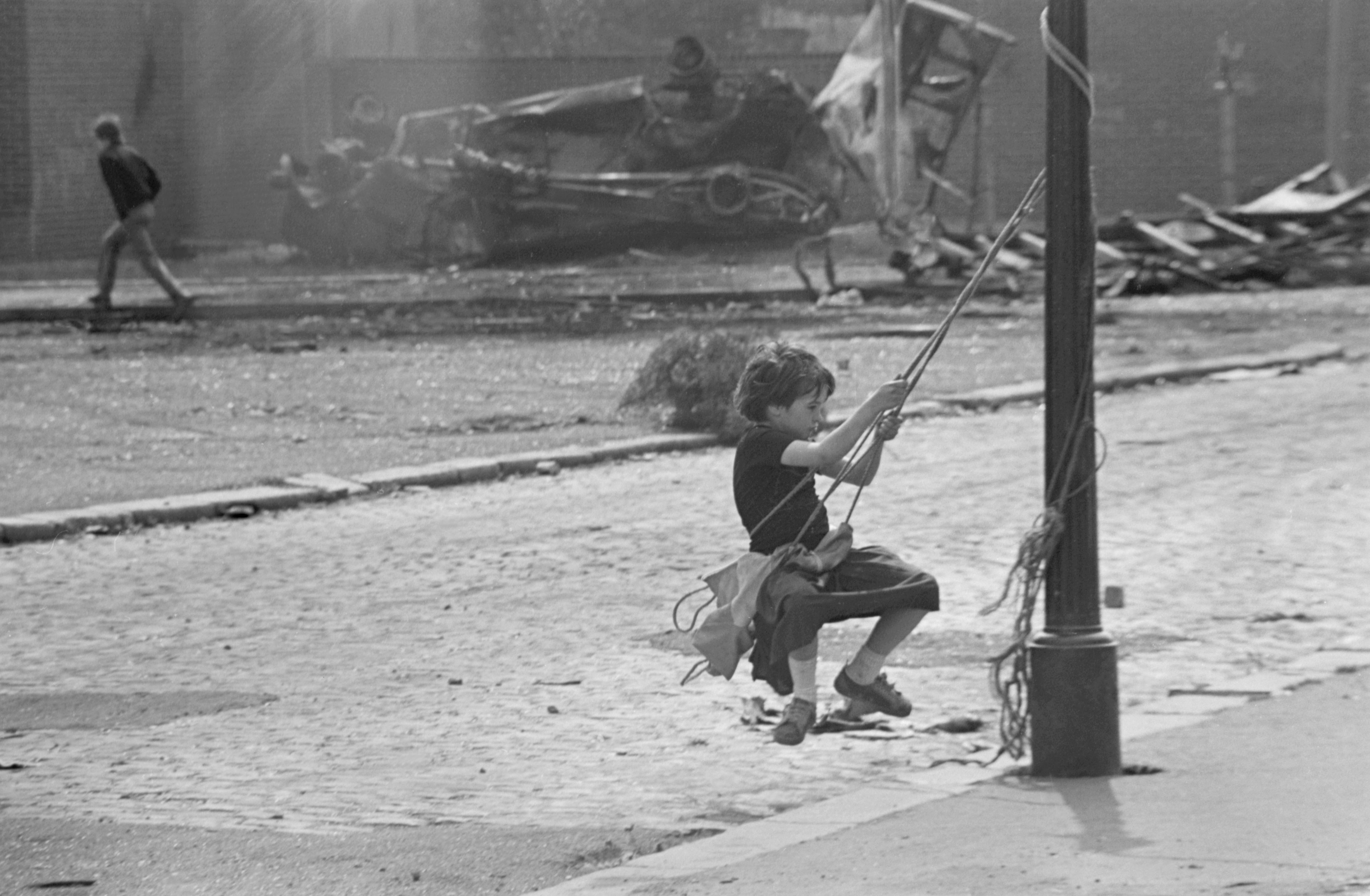 The swing at Cullingtree Road, Lower Falls, 1981.