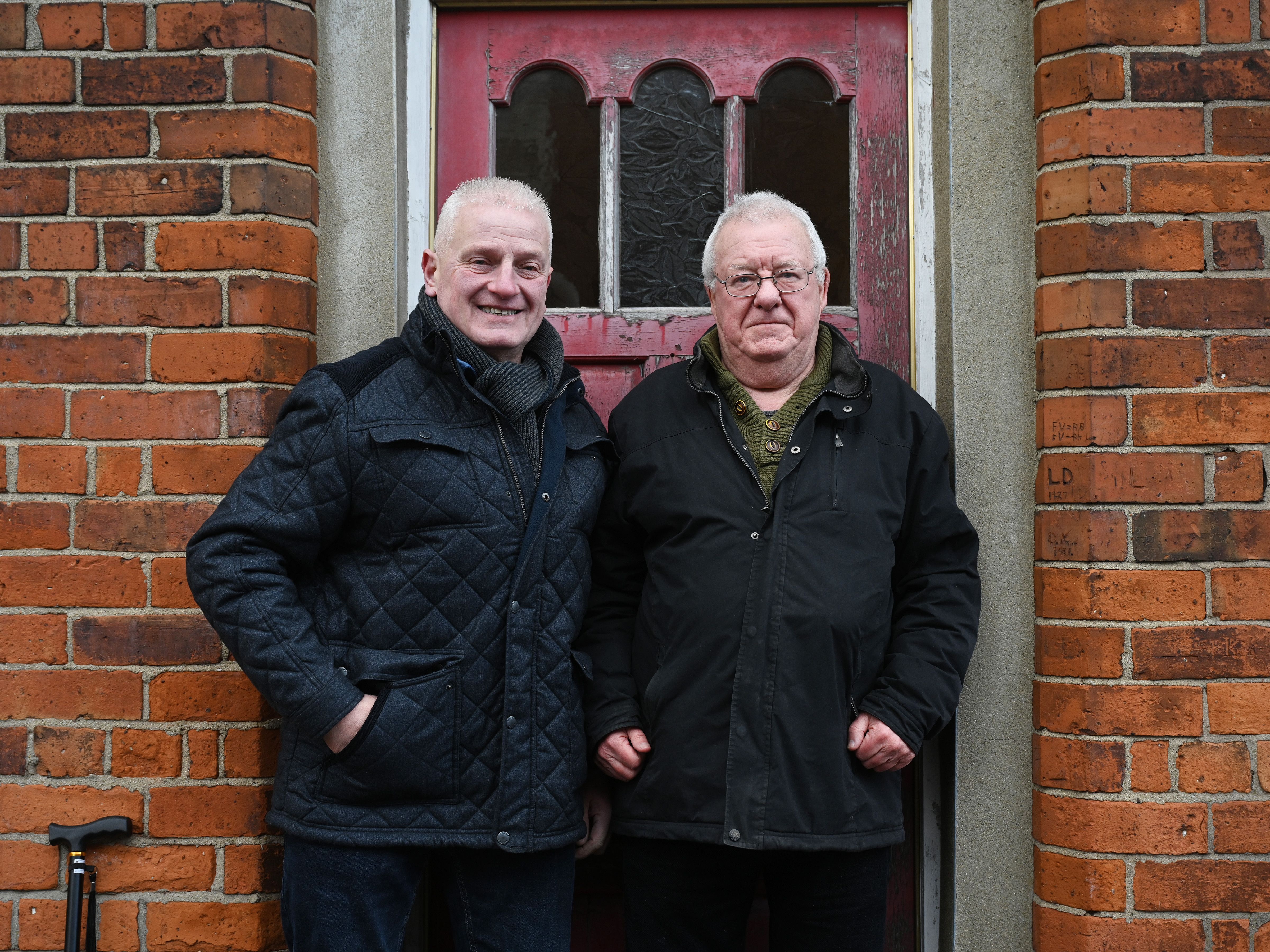 Tom and Jack Duffin at this week's commemoration at Walter Street