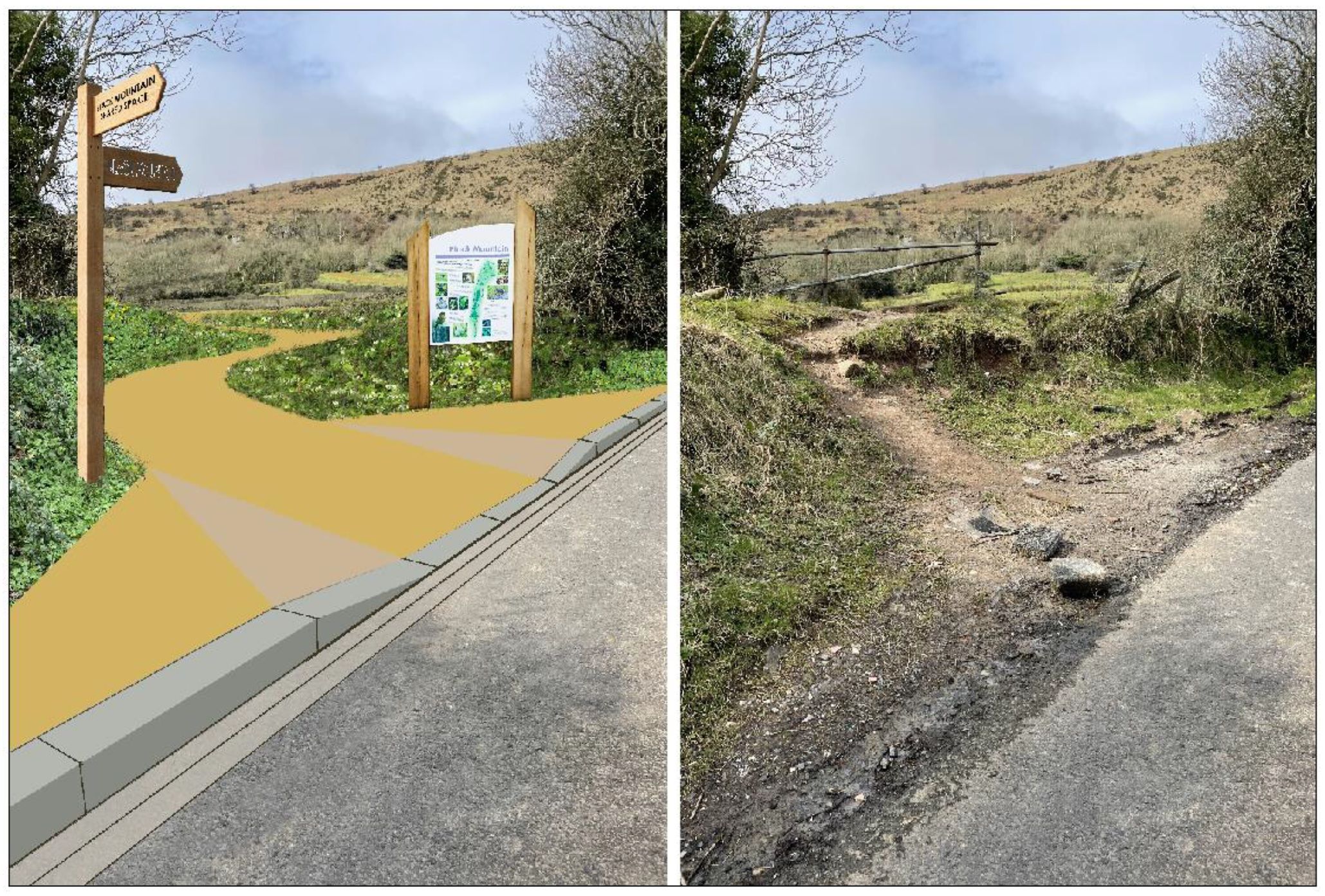 An artists impression of one proposed access point to the Belfast Hills