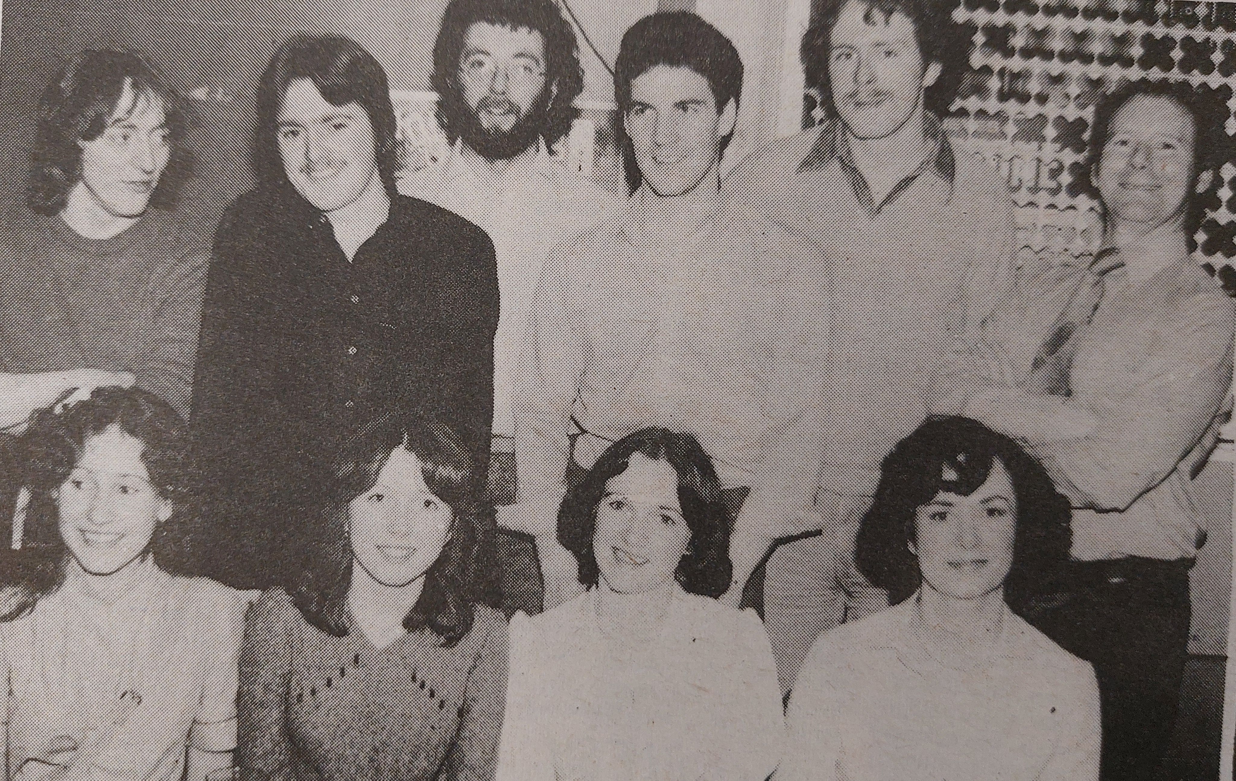 At the Andersonstown News awards were Paddy McCloskey, Patrick Slane, Gerry Malone, Pat Braniff, Róisín Maguire, Linda Flynn, Debbie Armstrong and Pat McLaughlin 