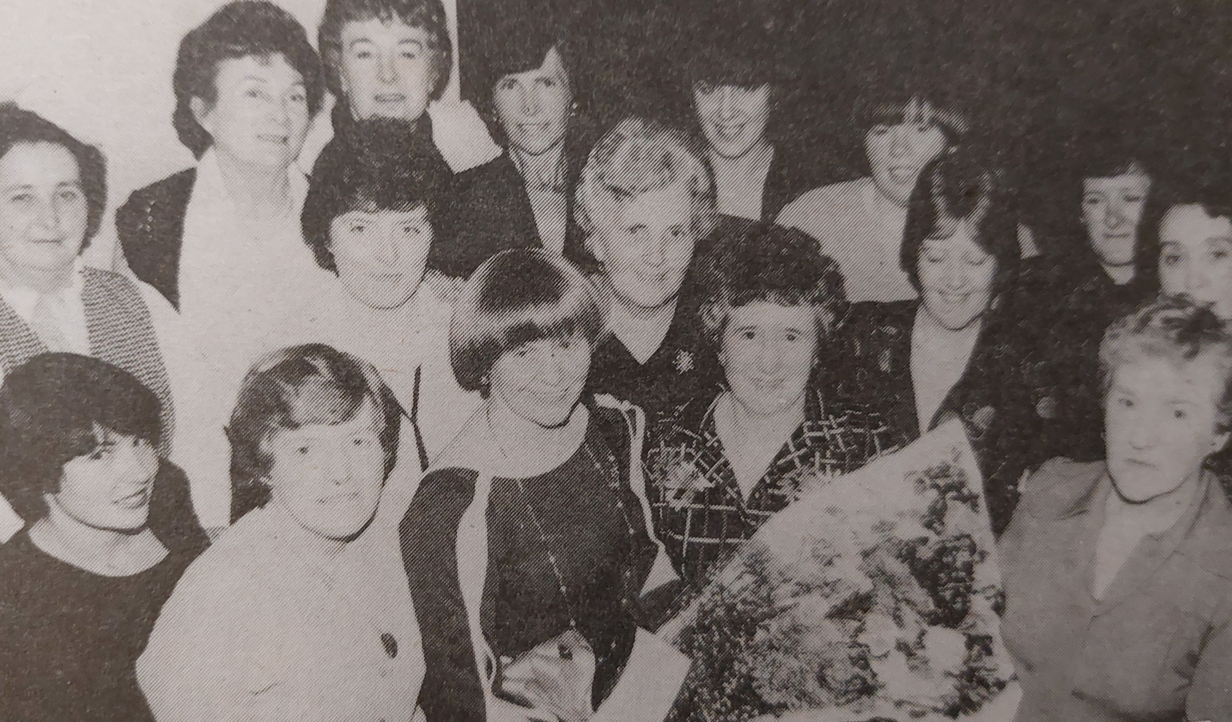 Kathleen McCrory makes a presentation to Martha Smith of Colligan Street on her retirement from the RVH in the Glenowen