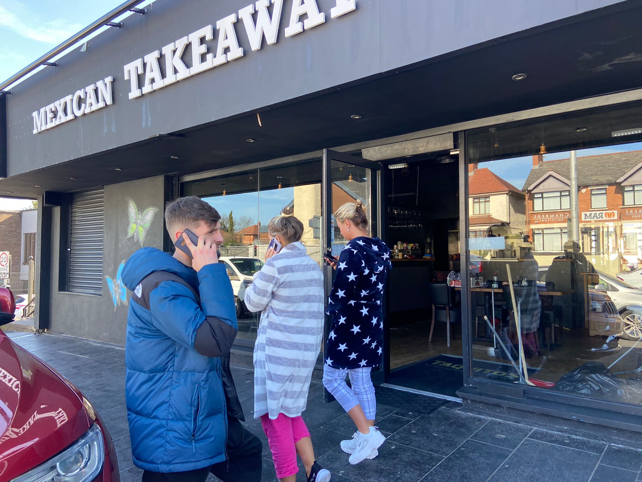Gary Quinn assesses the damage to his restaurant