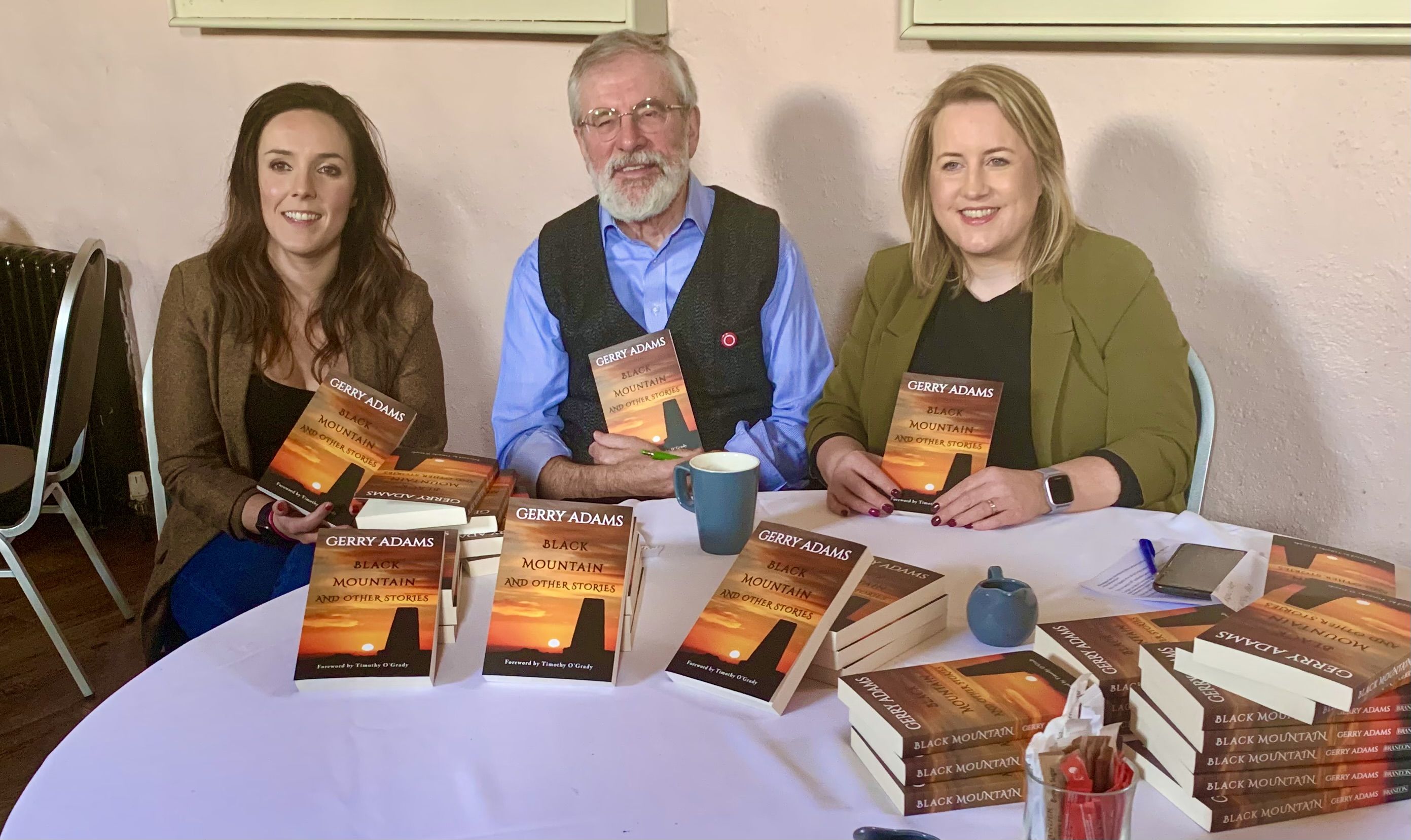 OUT AND ABOUT: Gerry Adams has been doing book readings – this one was in Downpatrick