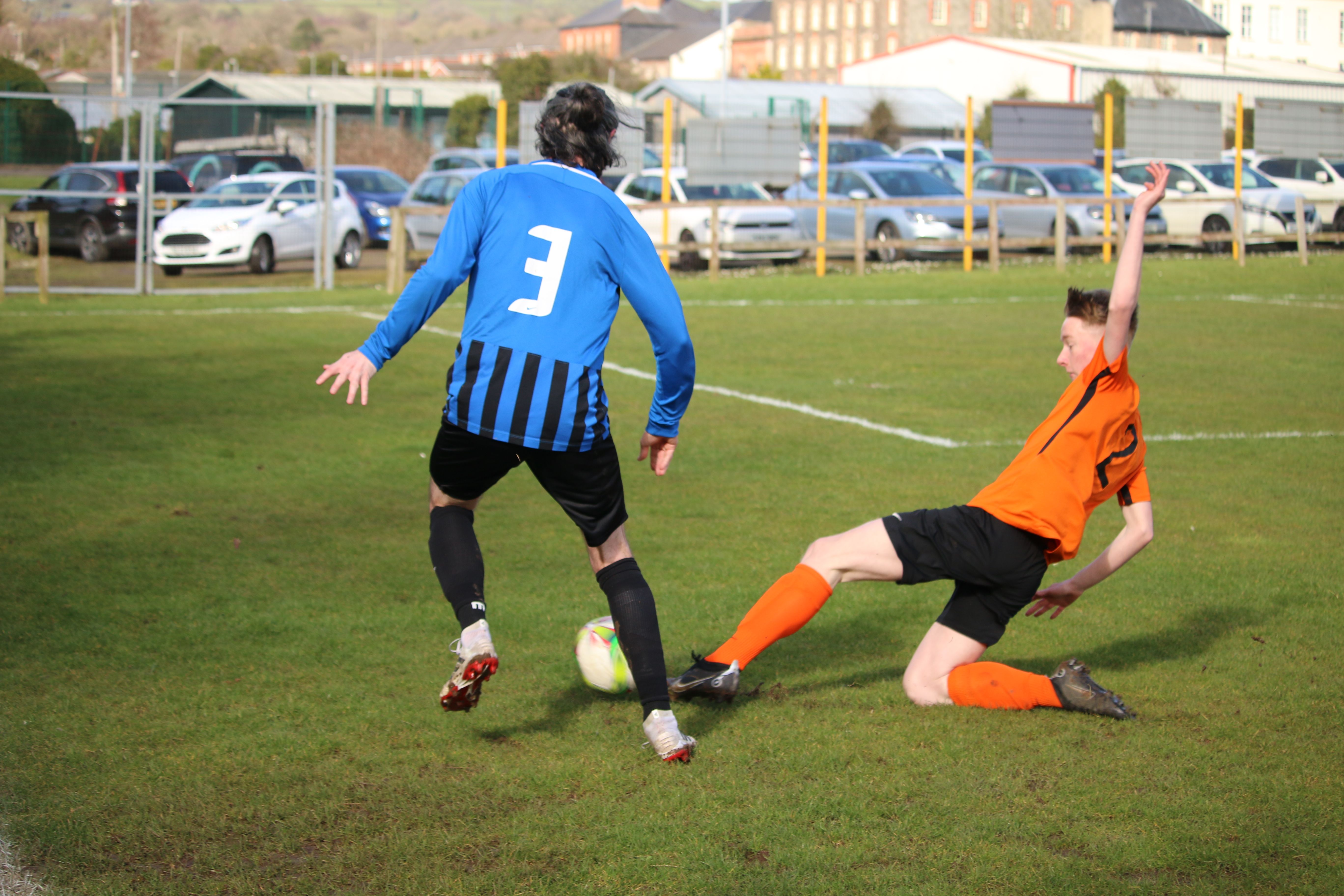 Garret Quinn flying down the wing for Aquinas