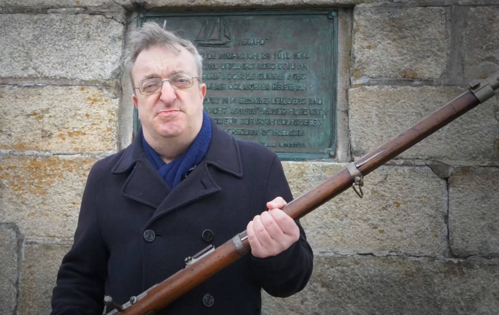 PRIZE: Micheál Mac Donncha of MSPT holding the Mauser Rifle